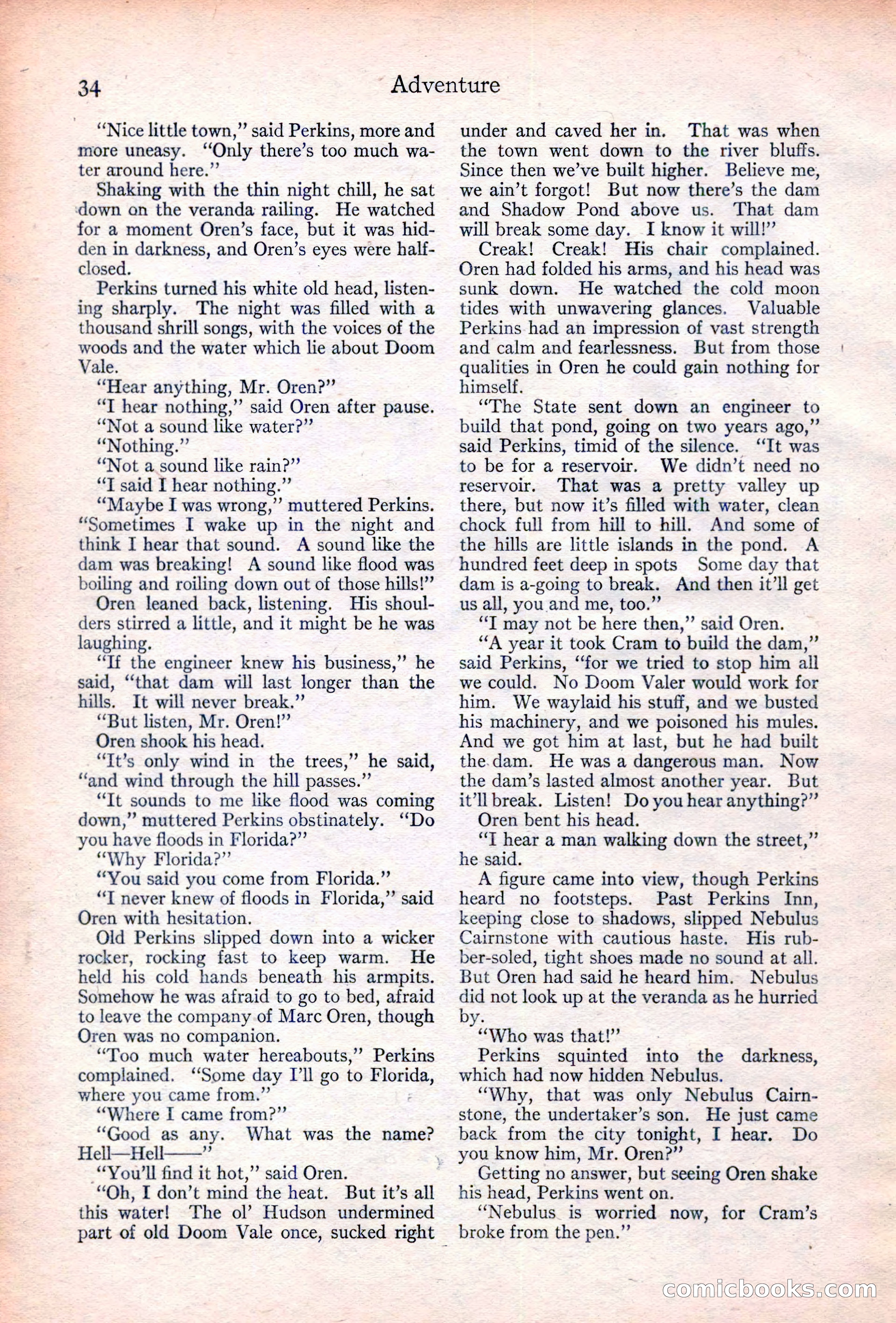 Adventure Magazine Cover, June 20, 1923 — page 36 of 196