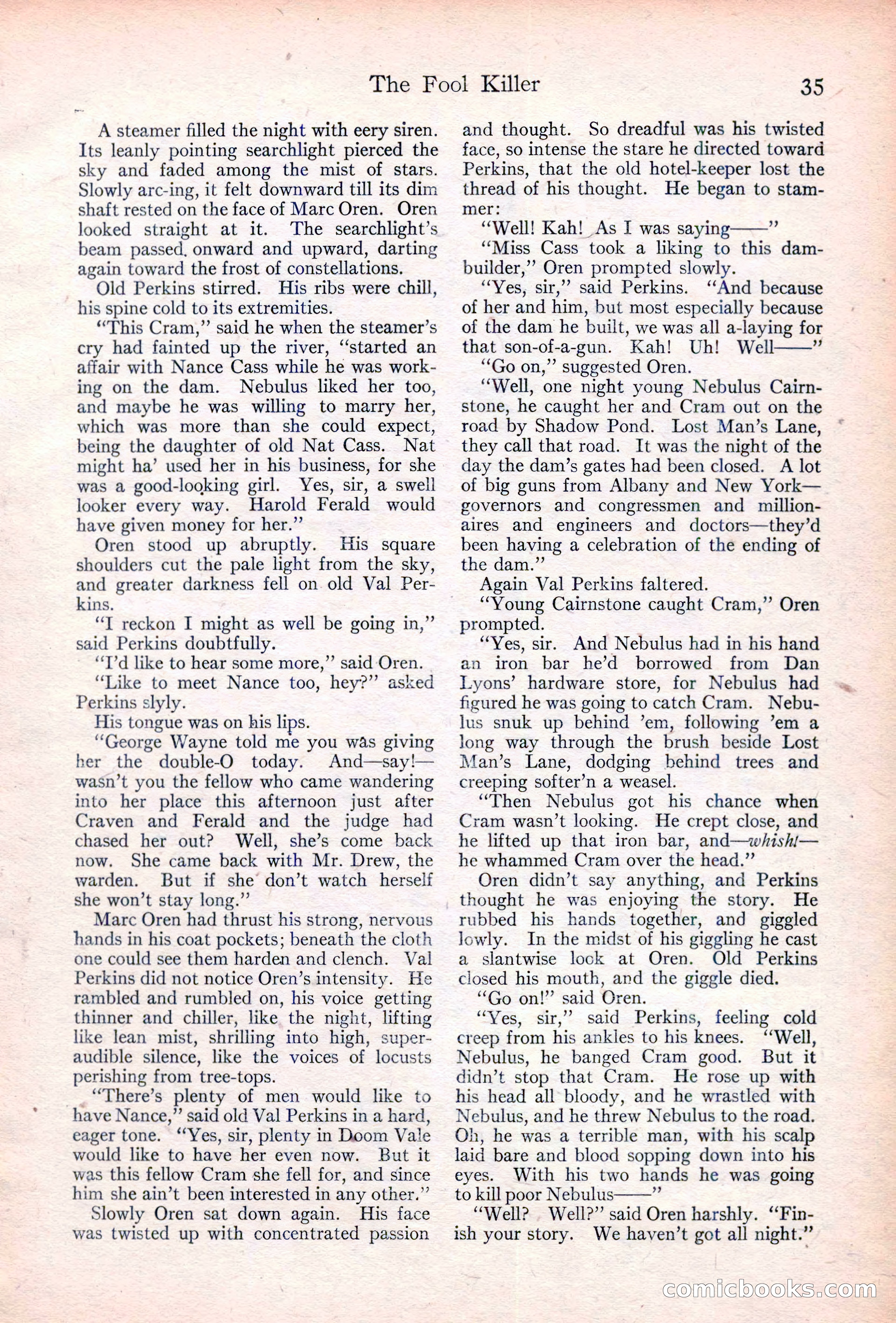 Adventure Magazine Cover, June 20, 1923 — page 37 of 196