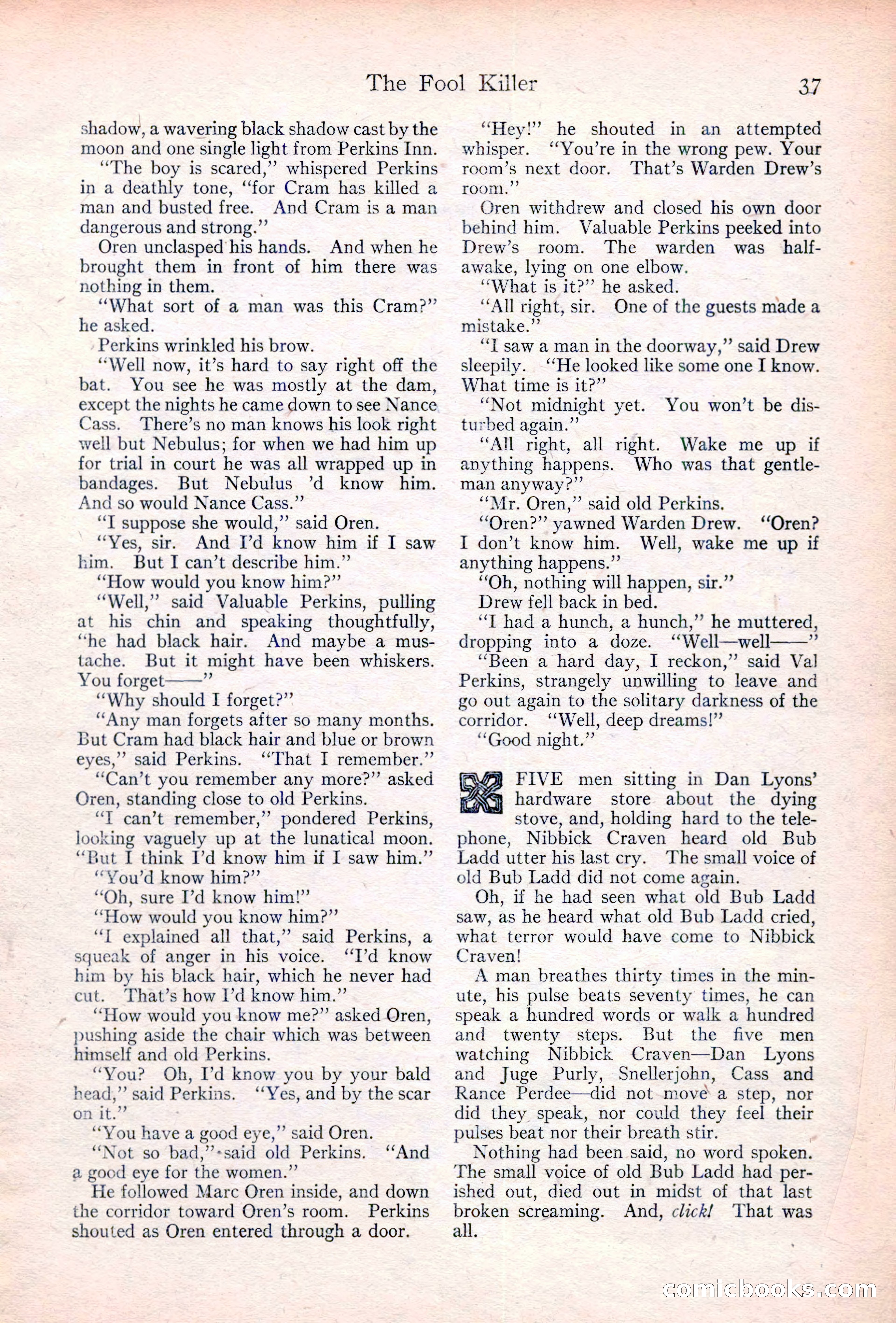 Adventure Magazine Cover, June 20, 1923 — page 39 of 196