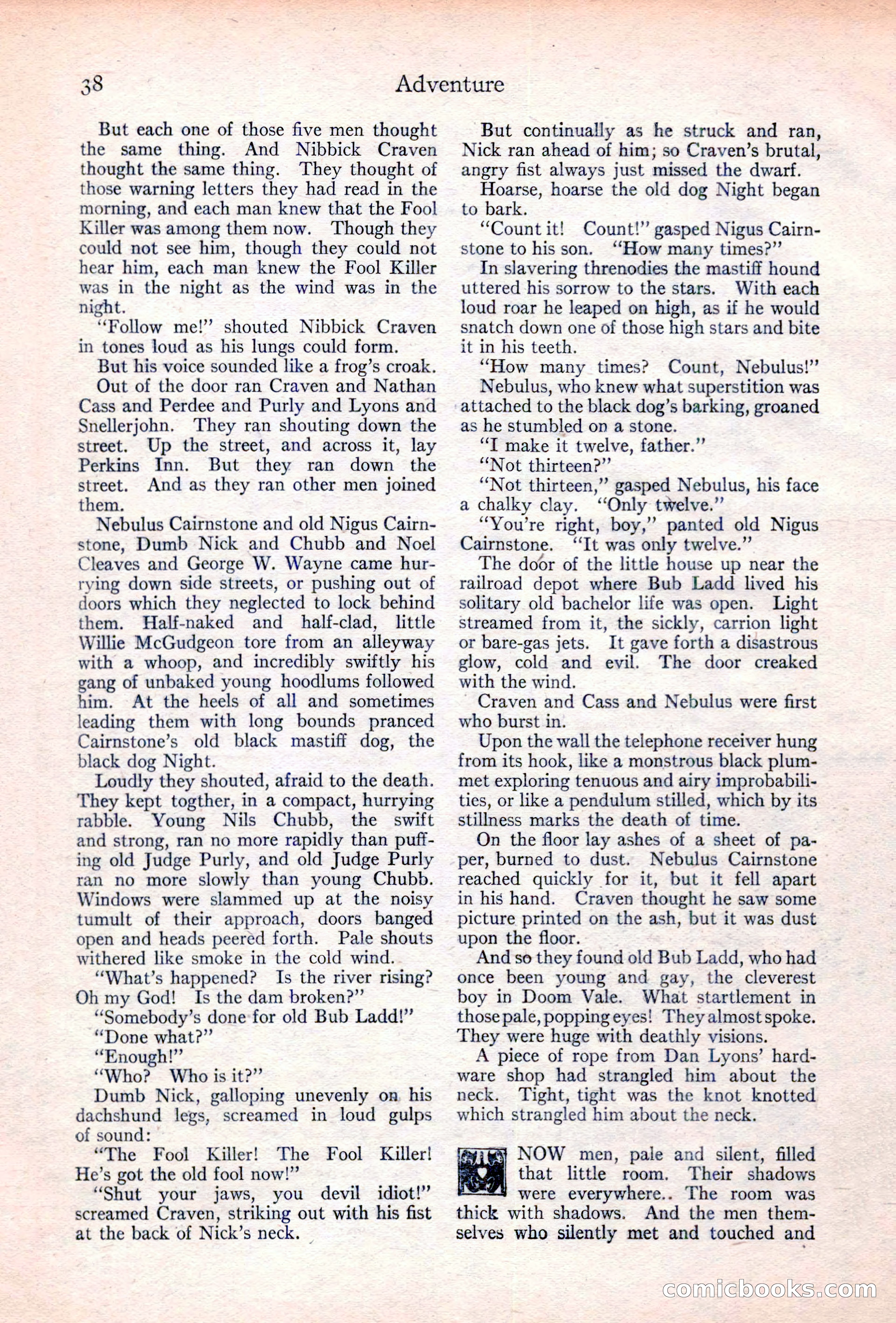 Adventure Magazine Cover, June 20, 1923 — page 40 of 196