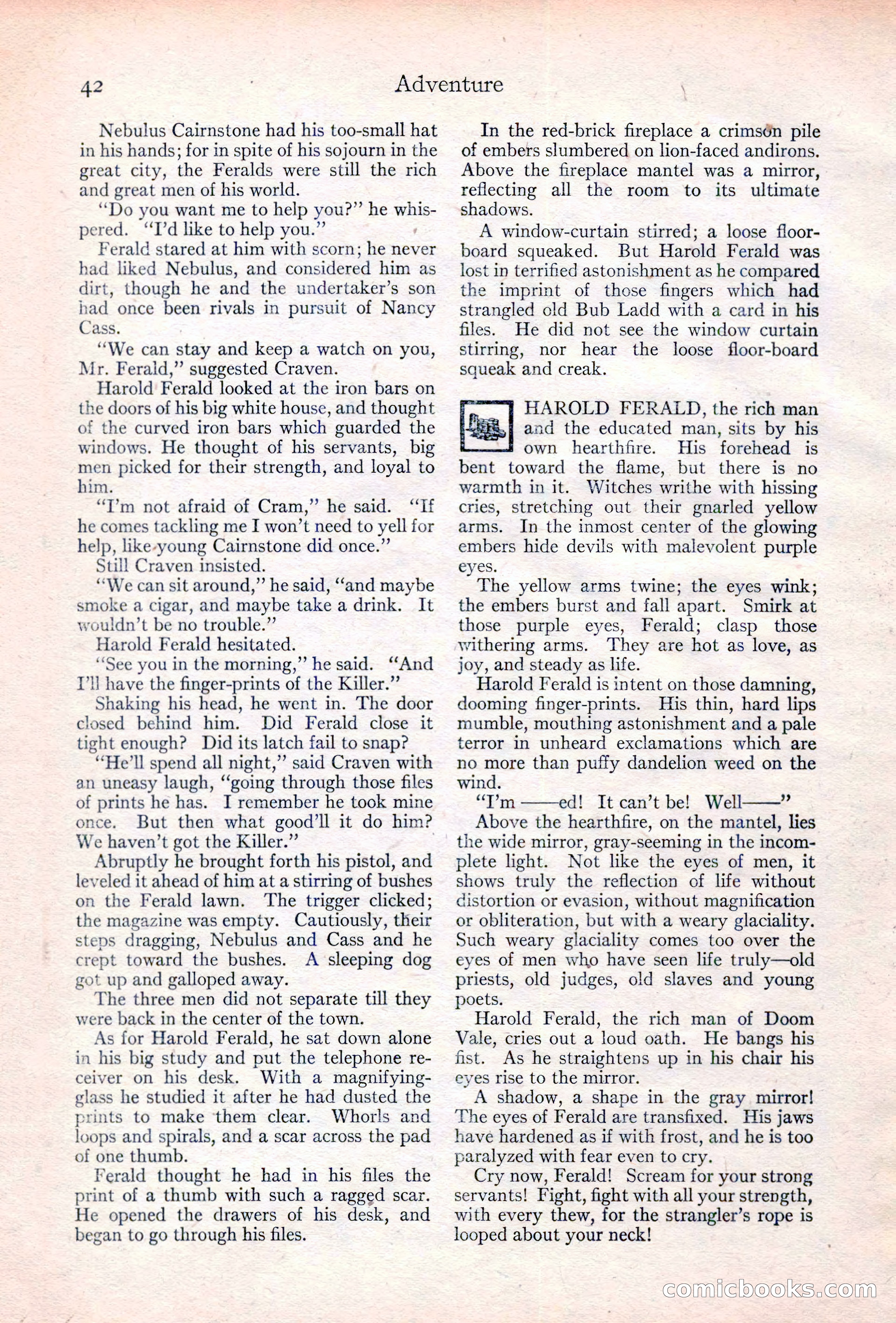 Adventure Magazine Cover, June 20, 1923 — page 44 of 196
