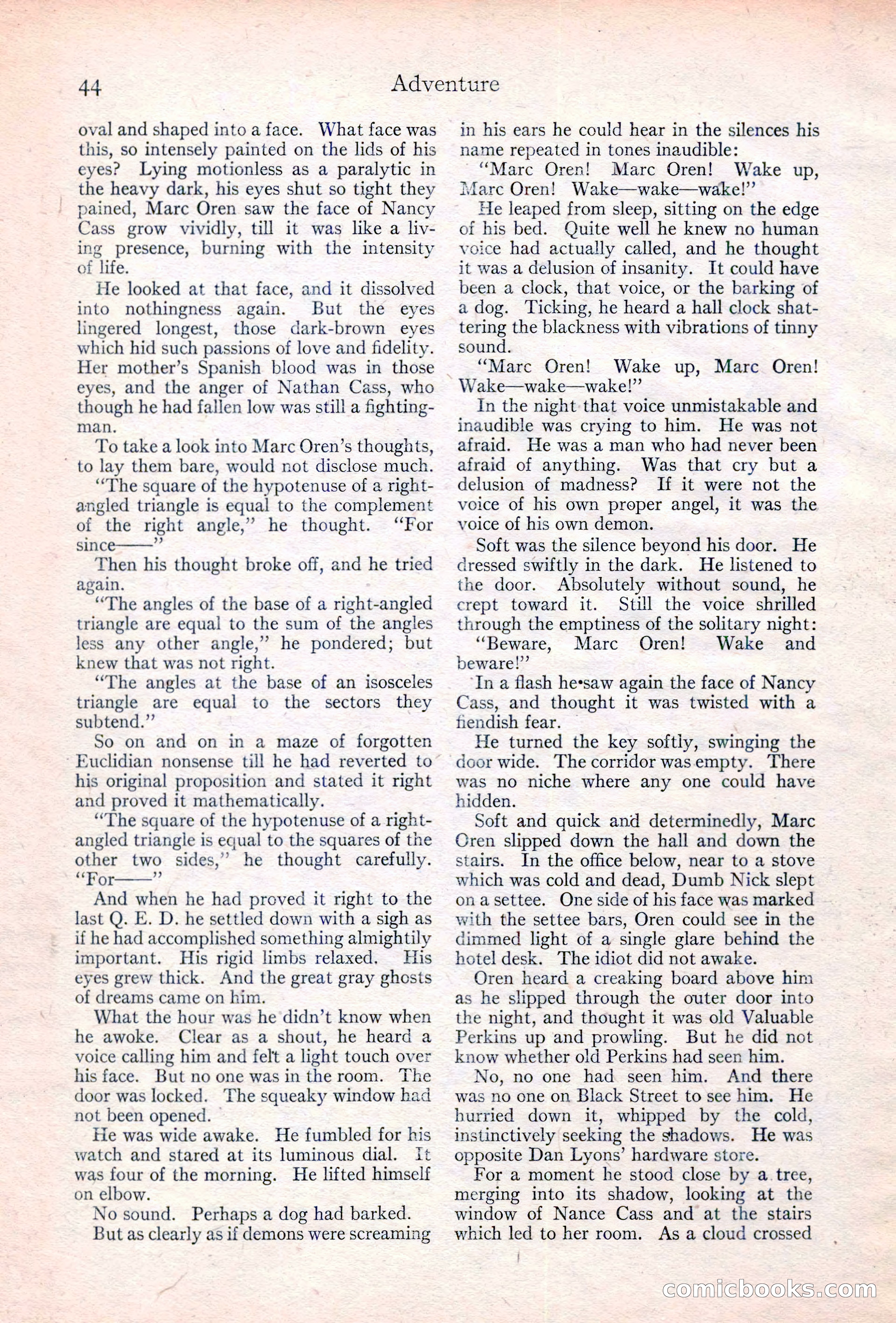 Adventure Magazine Cover, June 20, 1923 — page 46 of 196
