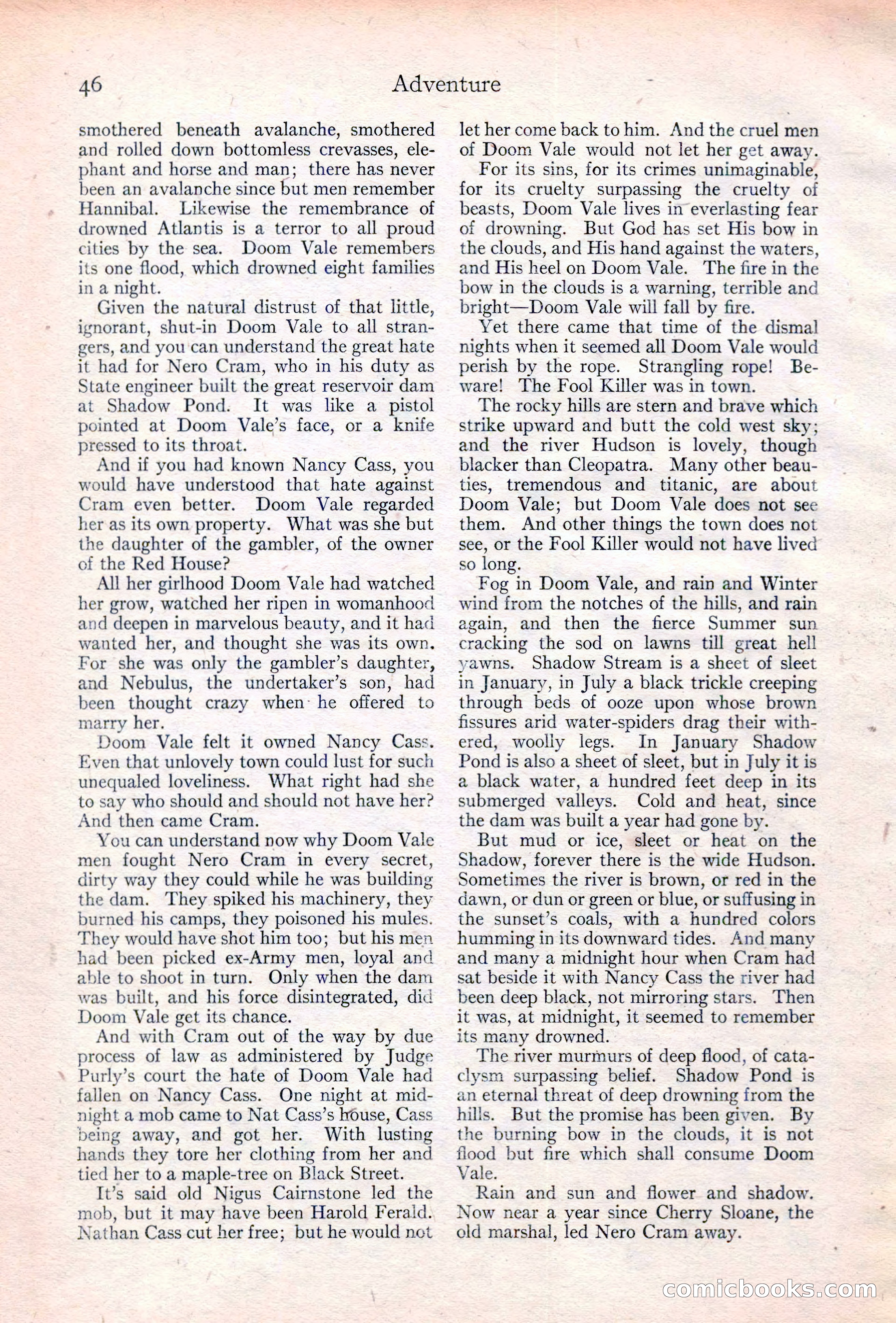 Adventure Magazine Cover, June 20, 1923 — page 48 of 196