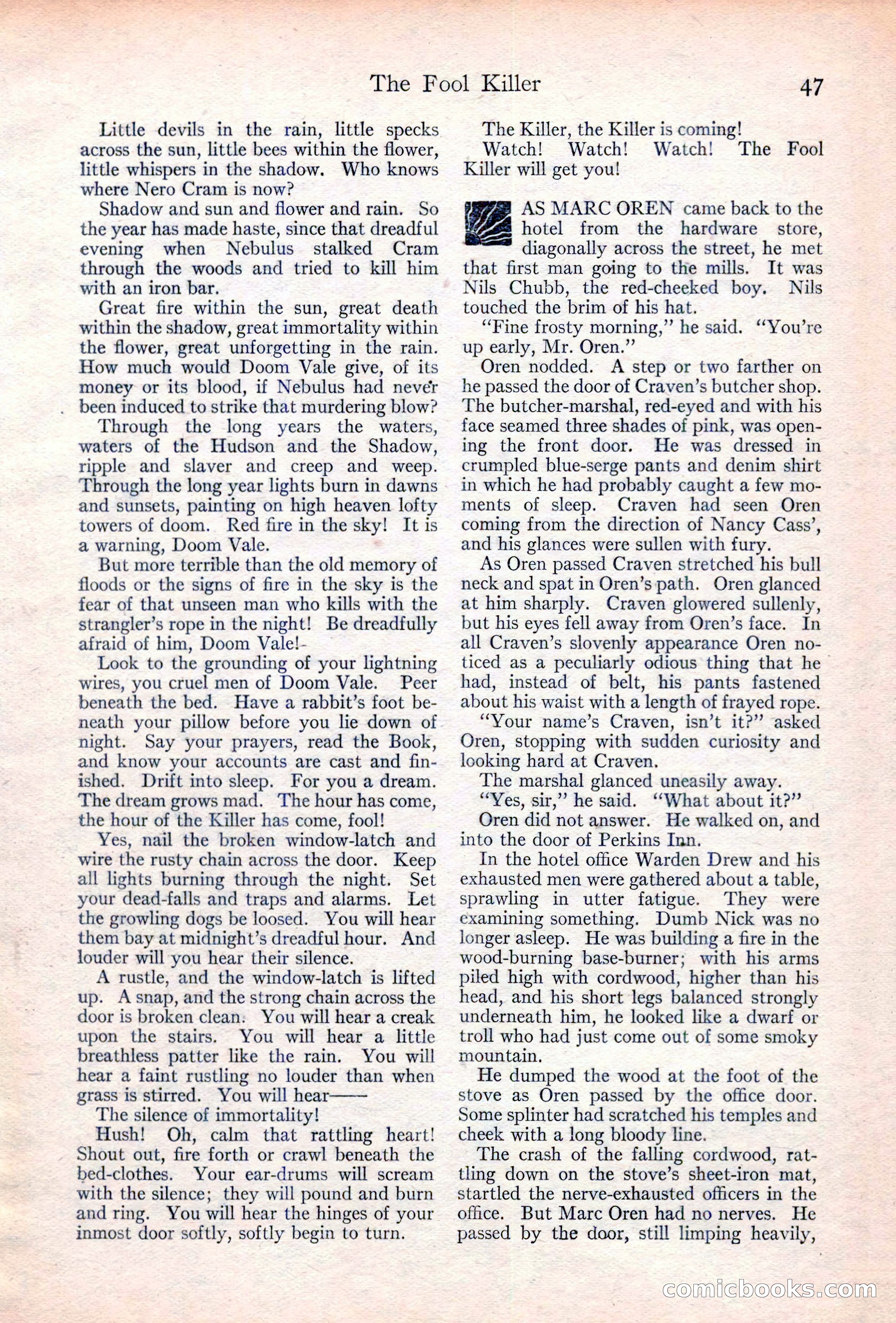 Adventure Magazine Cover, June 20, 1923 — page 49 of 196