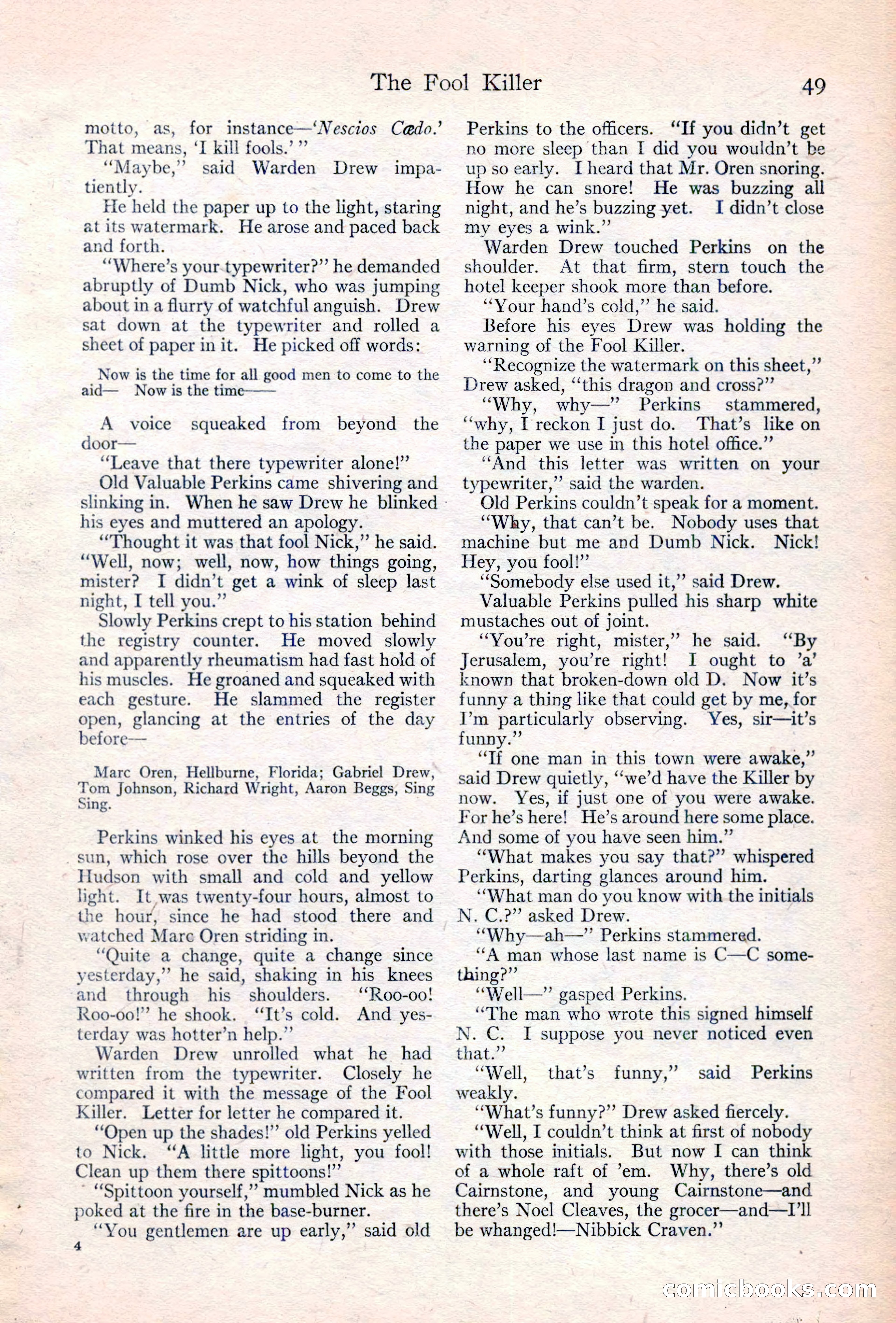 Adventure Magazine Cover, June 20, 1923 — page 51 of 196