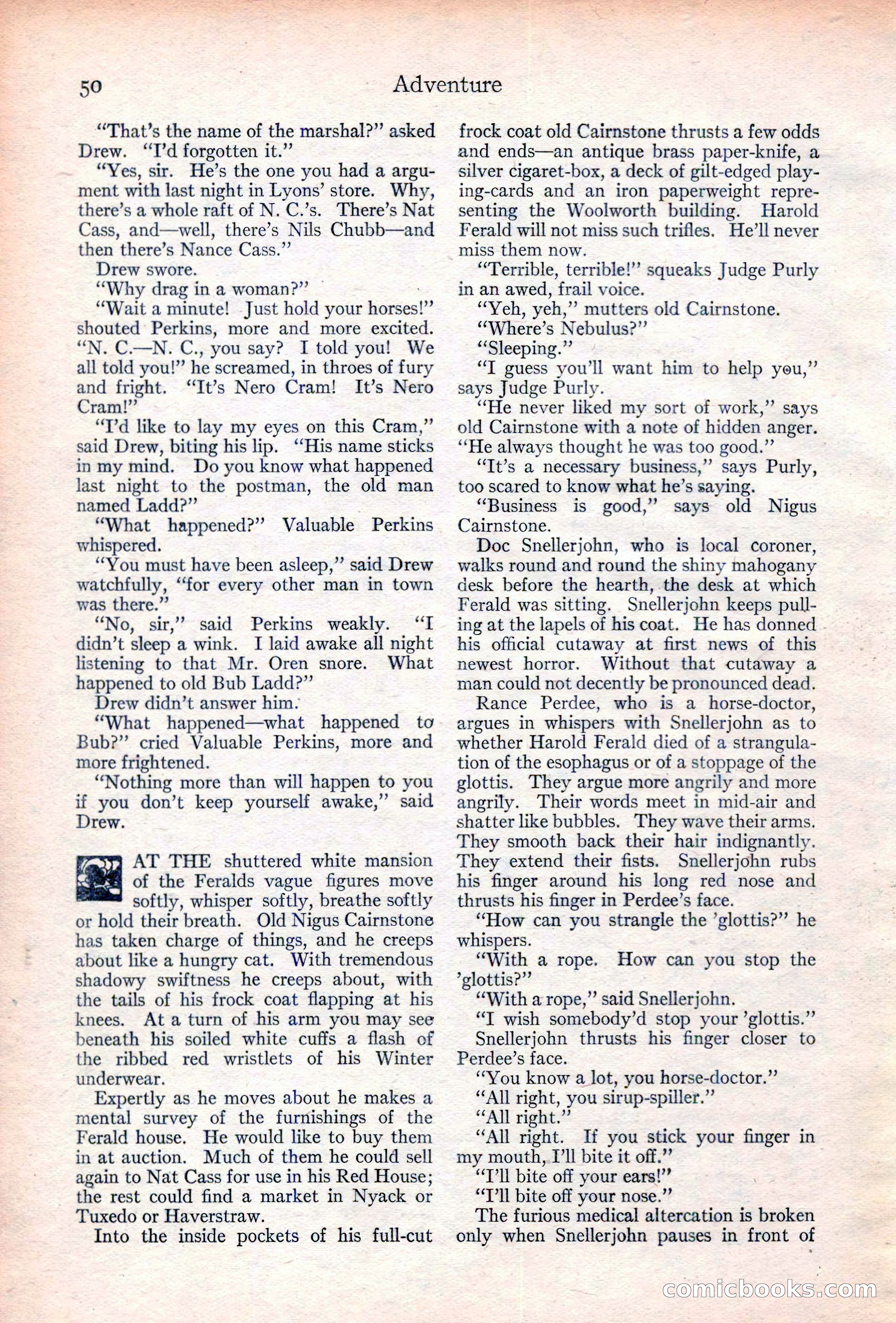 Adventure Magazine Cover, June 20, 1923 — page 52 of 196
