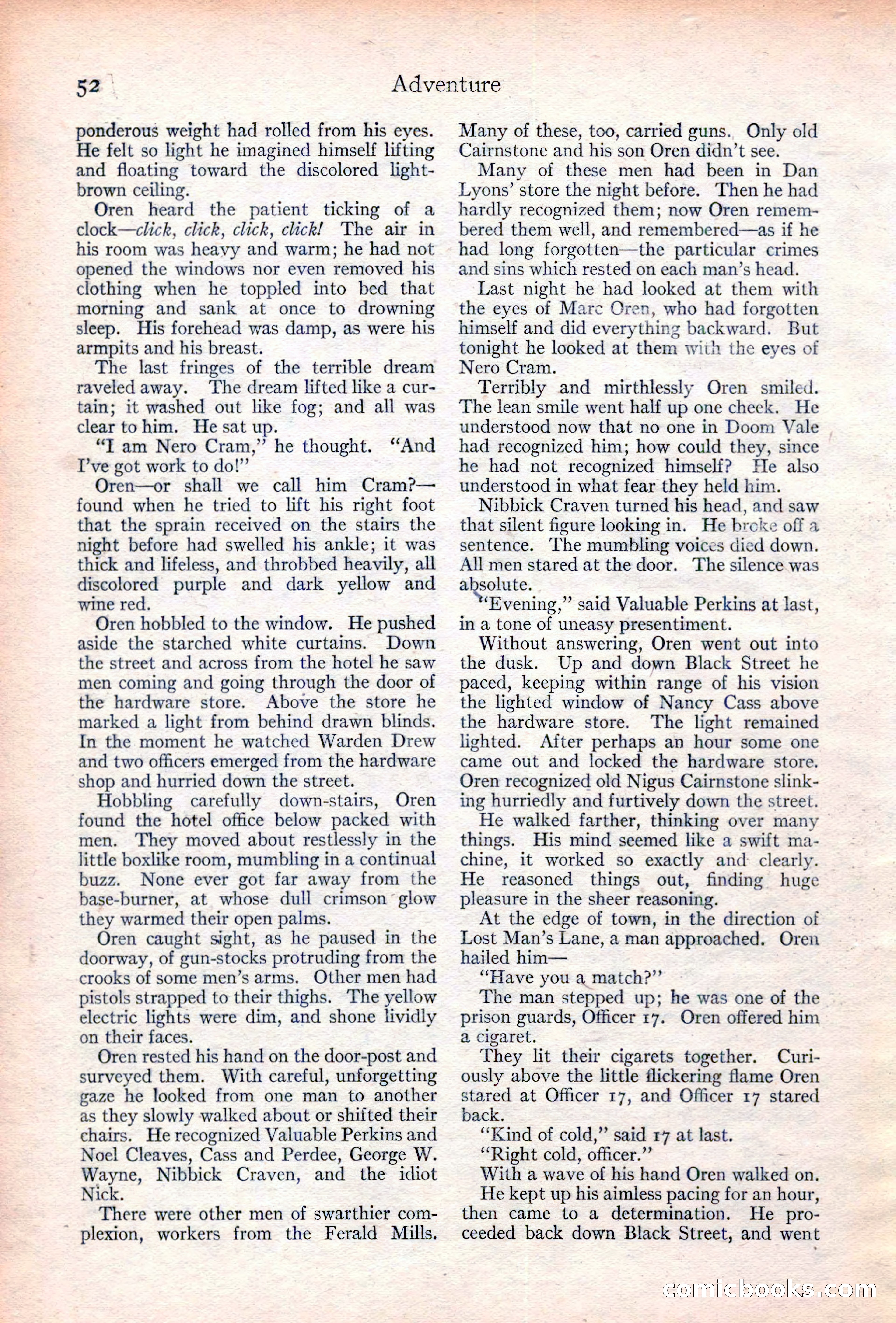 Adventure Magazine Cover, June 20, 1923 — page 54 of 196