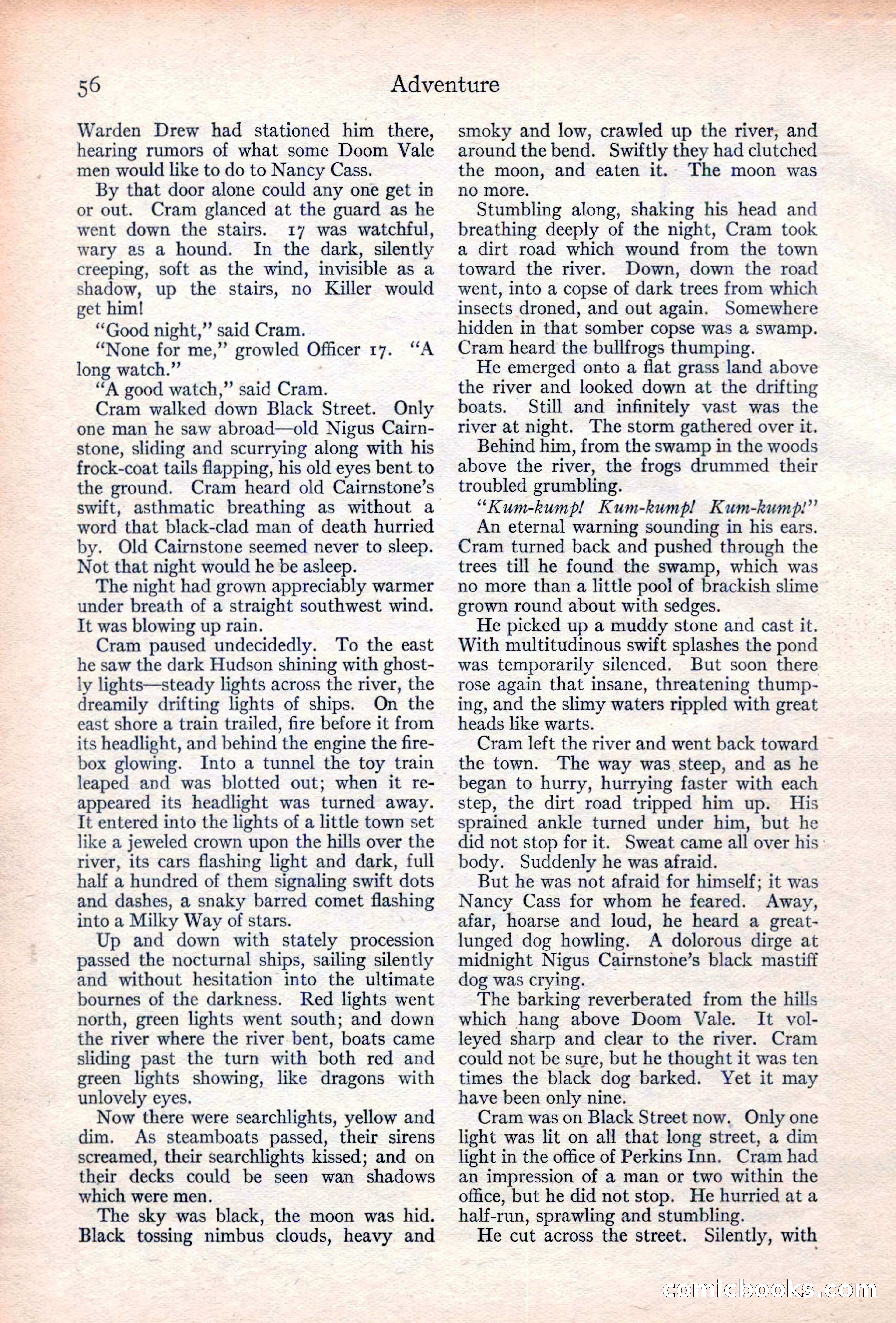 Adventure Magazine Cover, June 20, 1923 — page 58 of 196