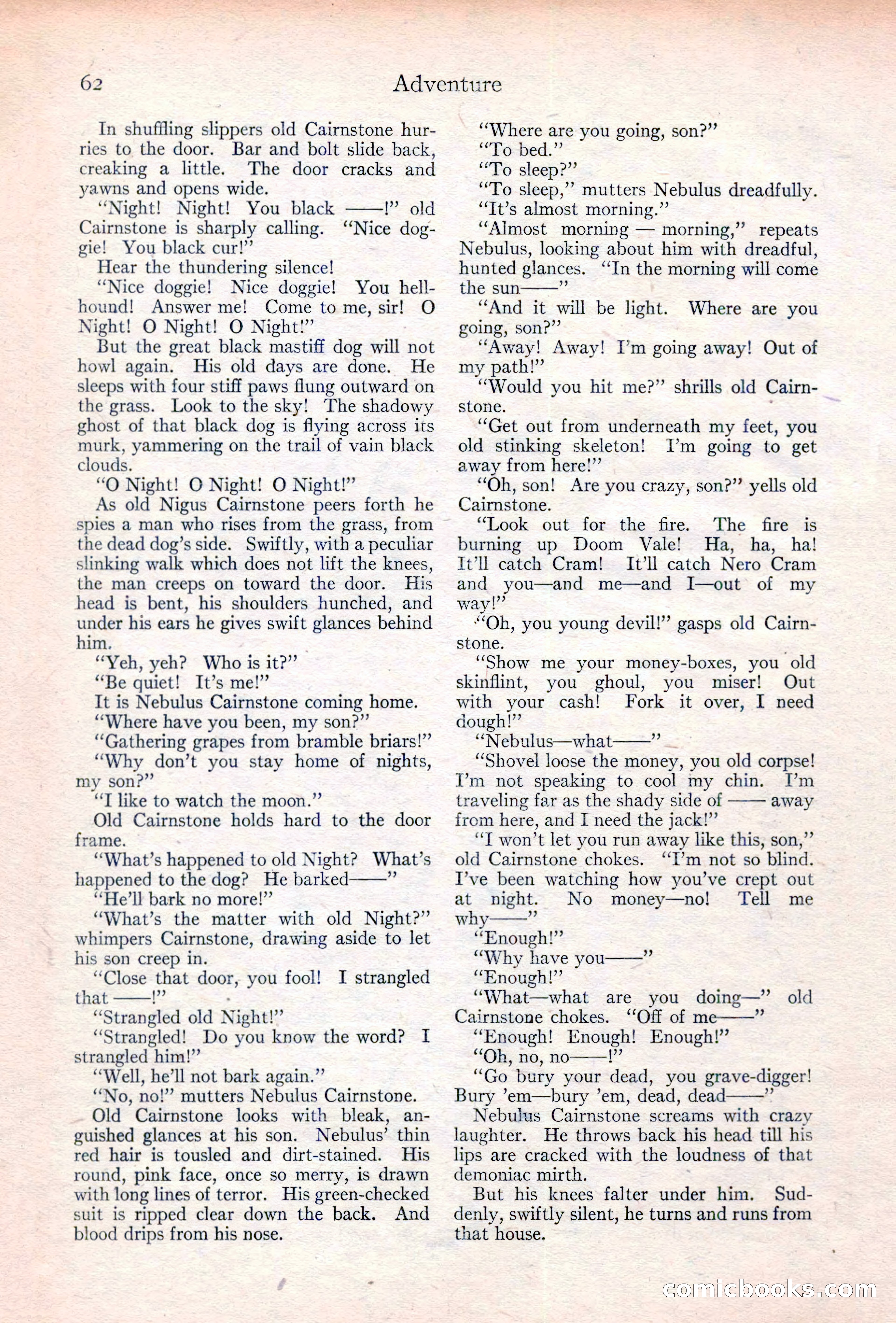 Adventure Magazine Cover, June 20, 1923 — page 64 of 196