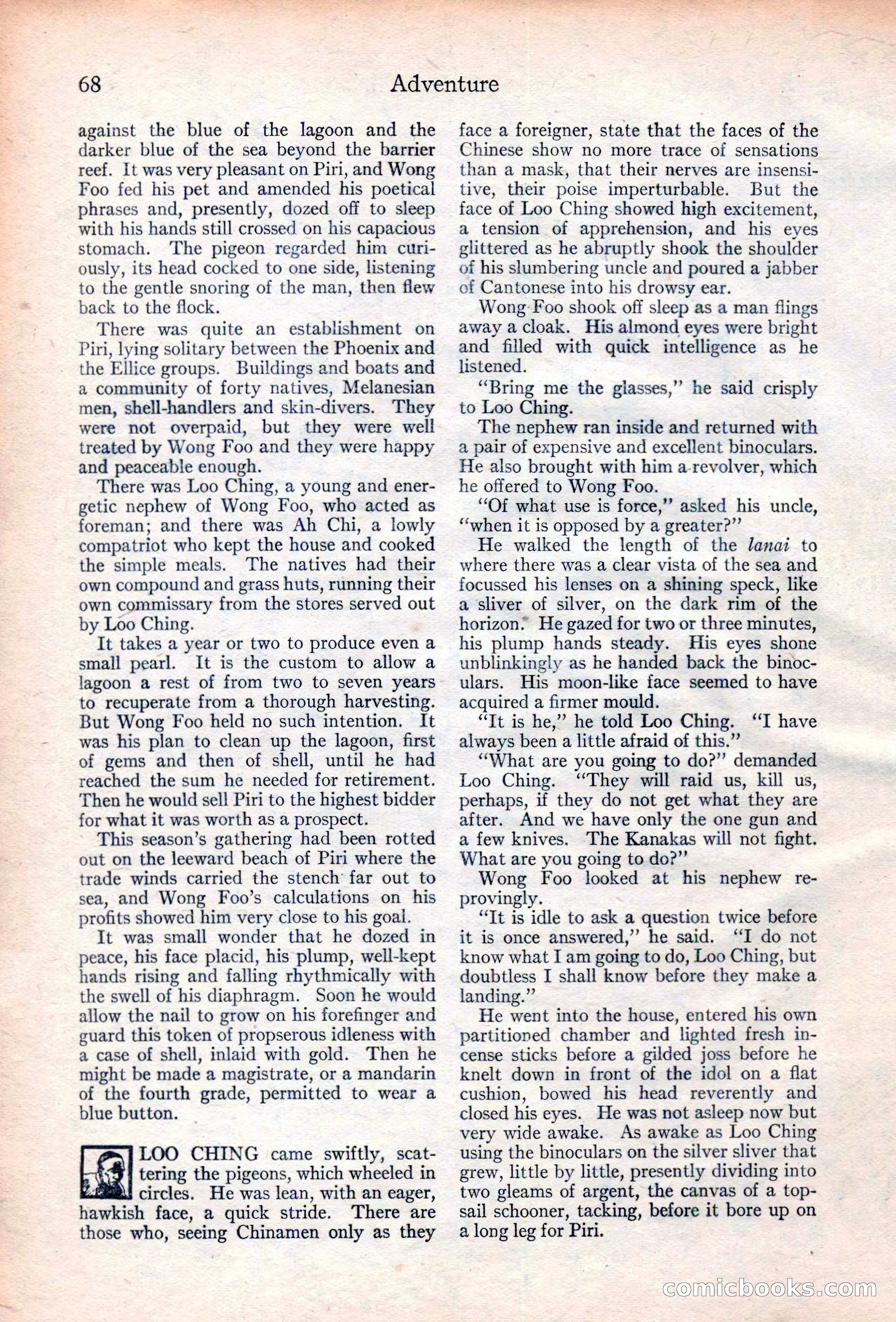 Adventure Magazine Cover, June 20, 1923 — page 70 of 196