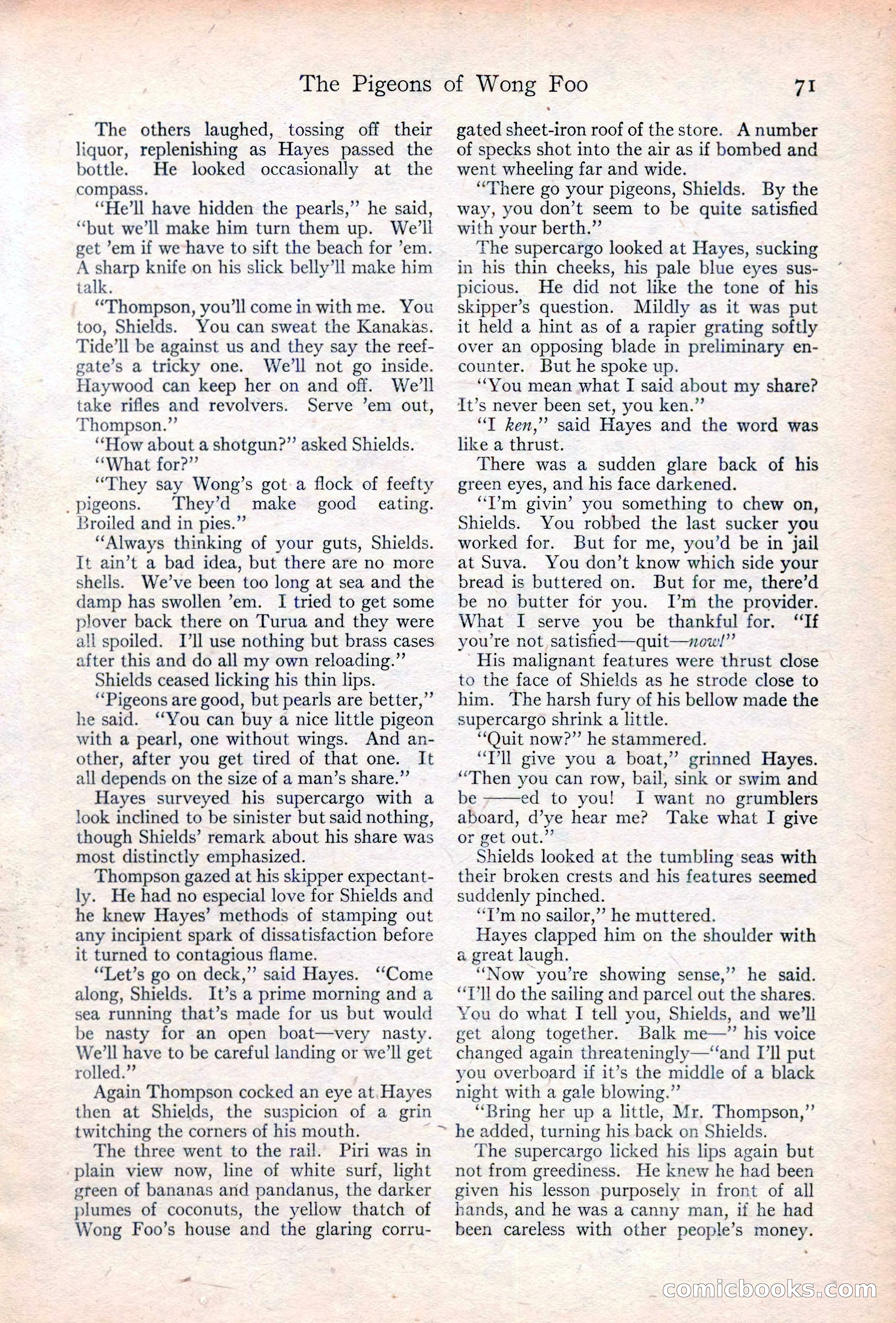 Adventure Magazine Cover, June 20, 1923 — page 73 of 196