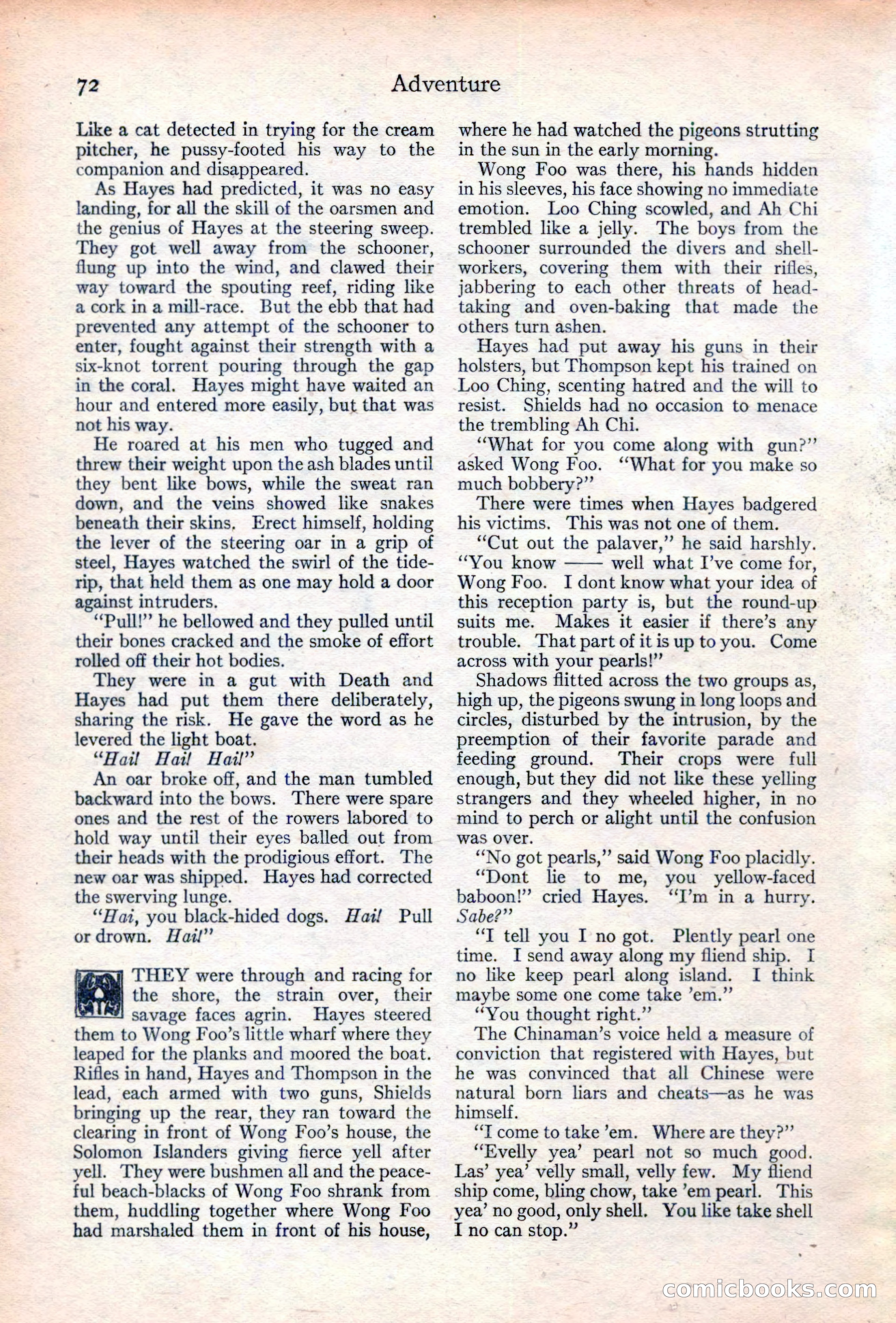 Adventure Magazine Cover, June 20, 1923 — page 74 of 196