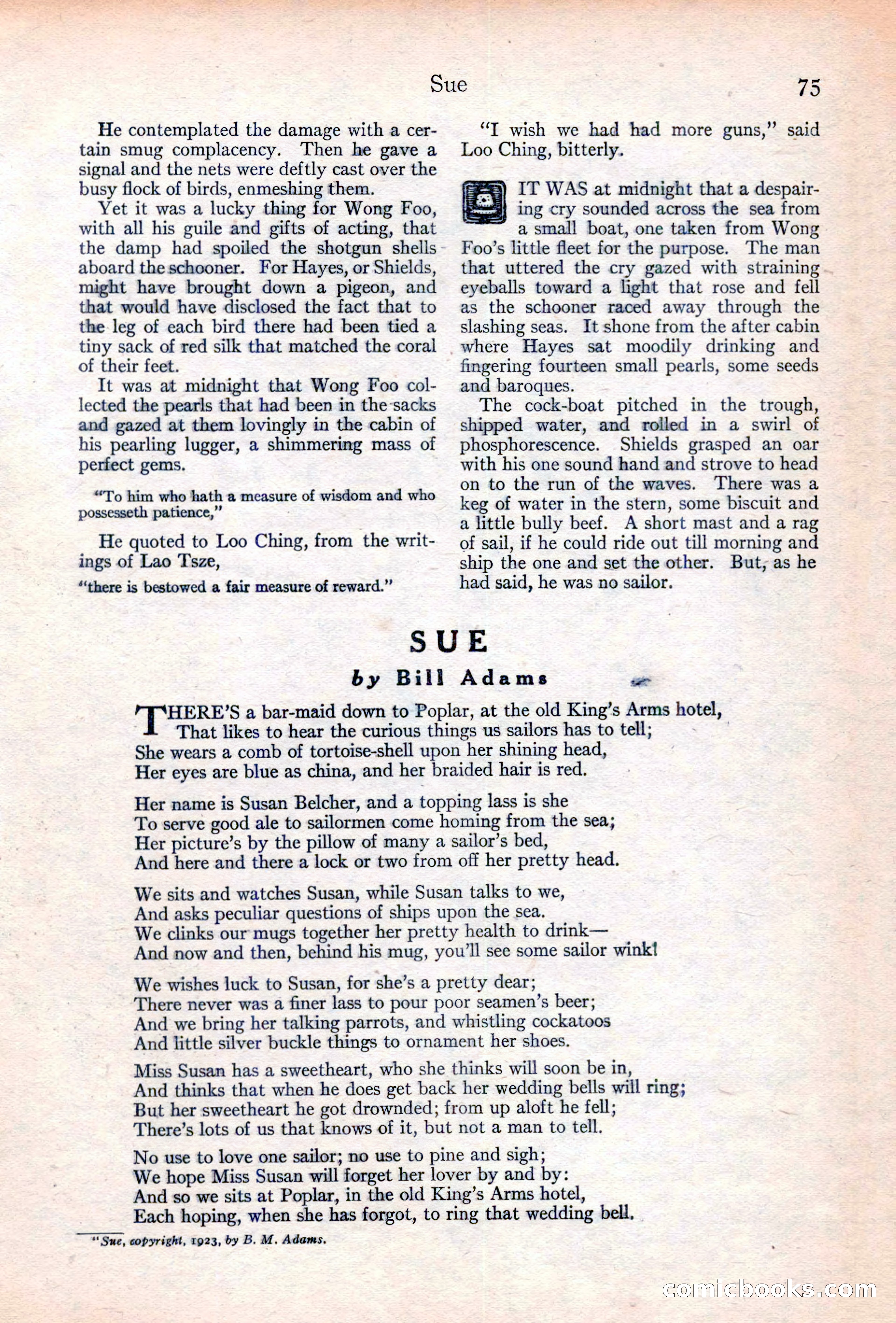 Adventure Magazine Cover, June 20, 1923 — page 77 of 196