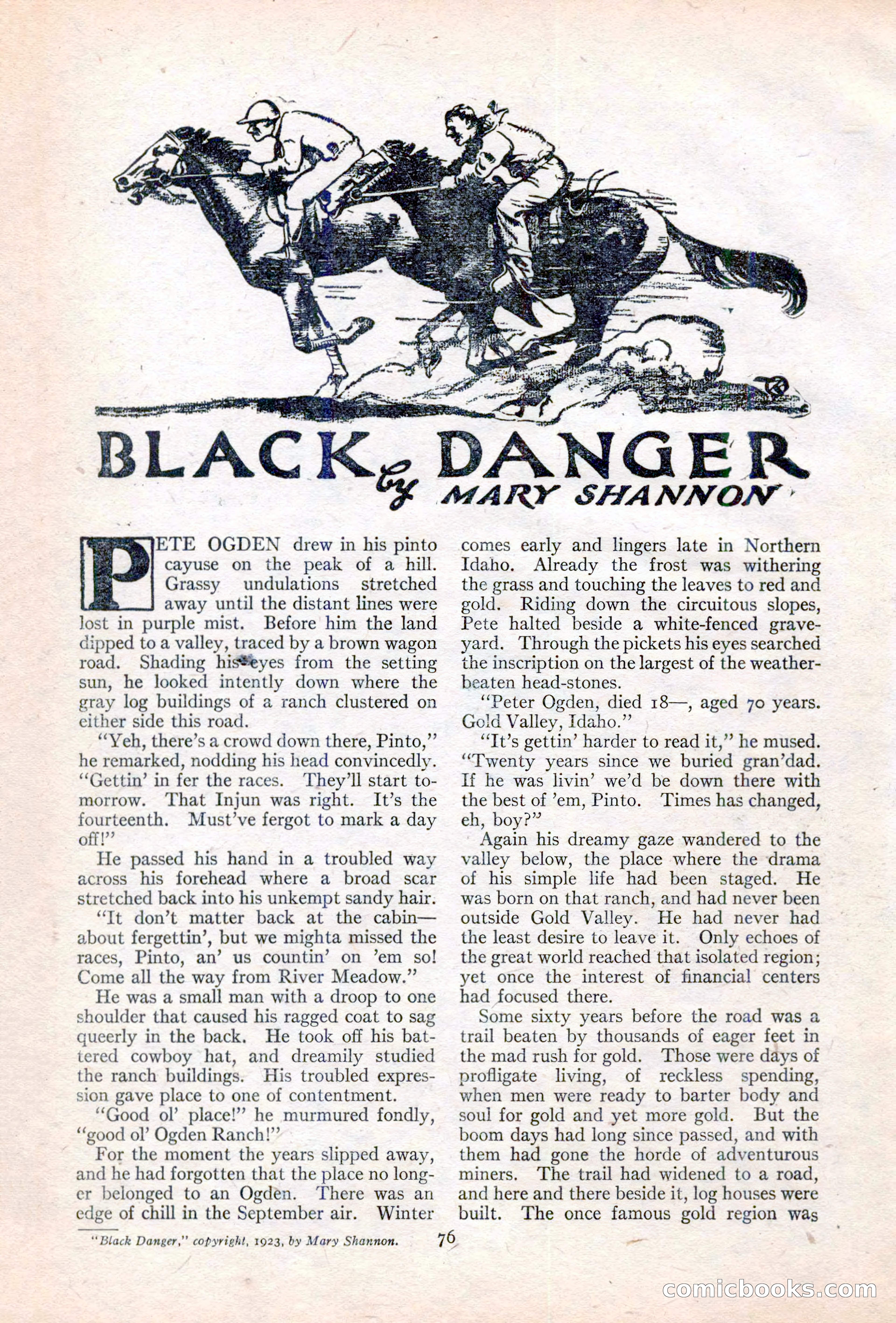 Adventure Magazine Cover, June 20, 1923 — page 78 of 196