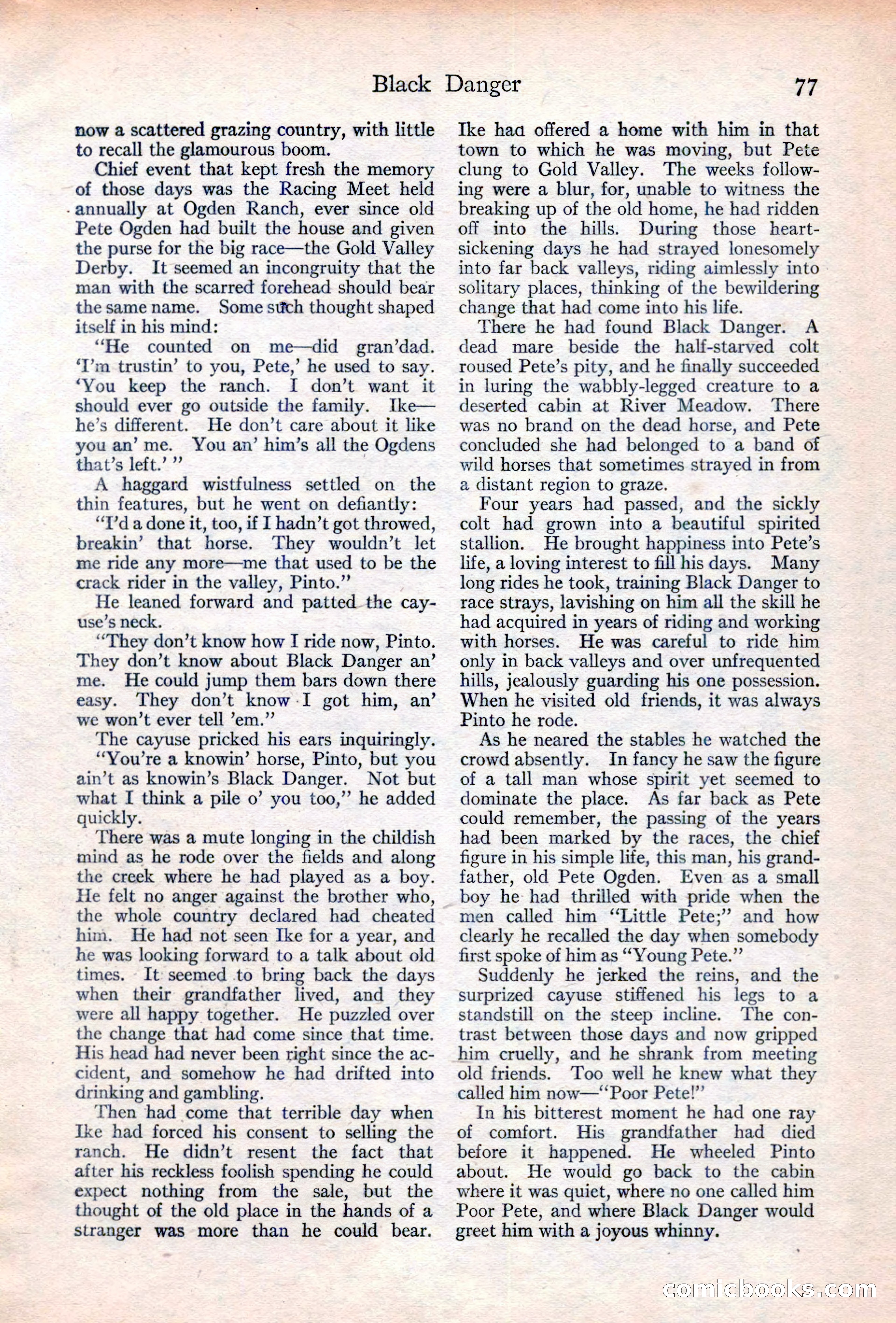 Adventure Magazine Cover, June 20, 1923 — page 79 of 196
