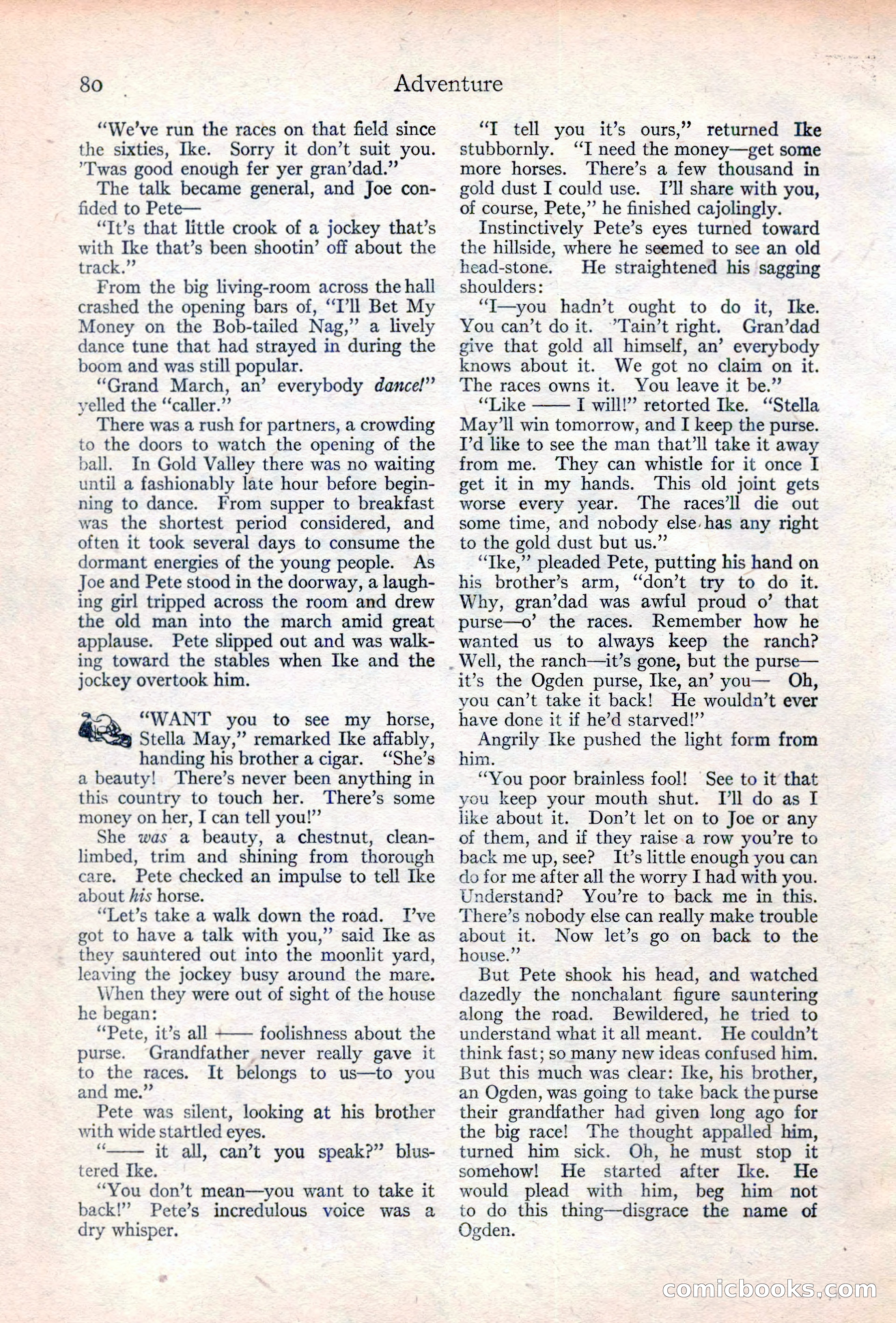 Adventure Magazine Cover, June 20, 1923 — page 82 of 196