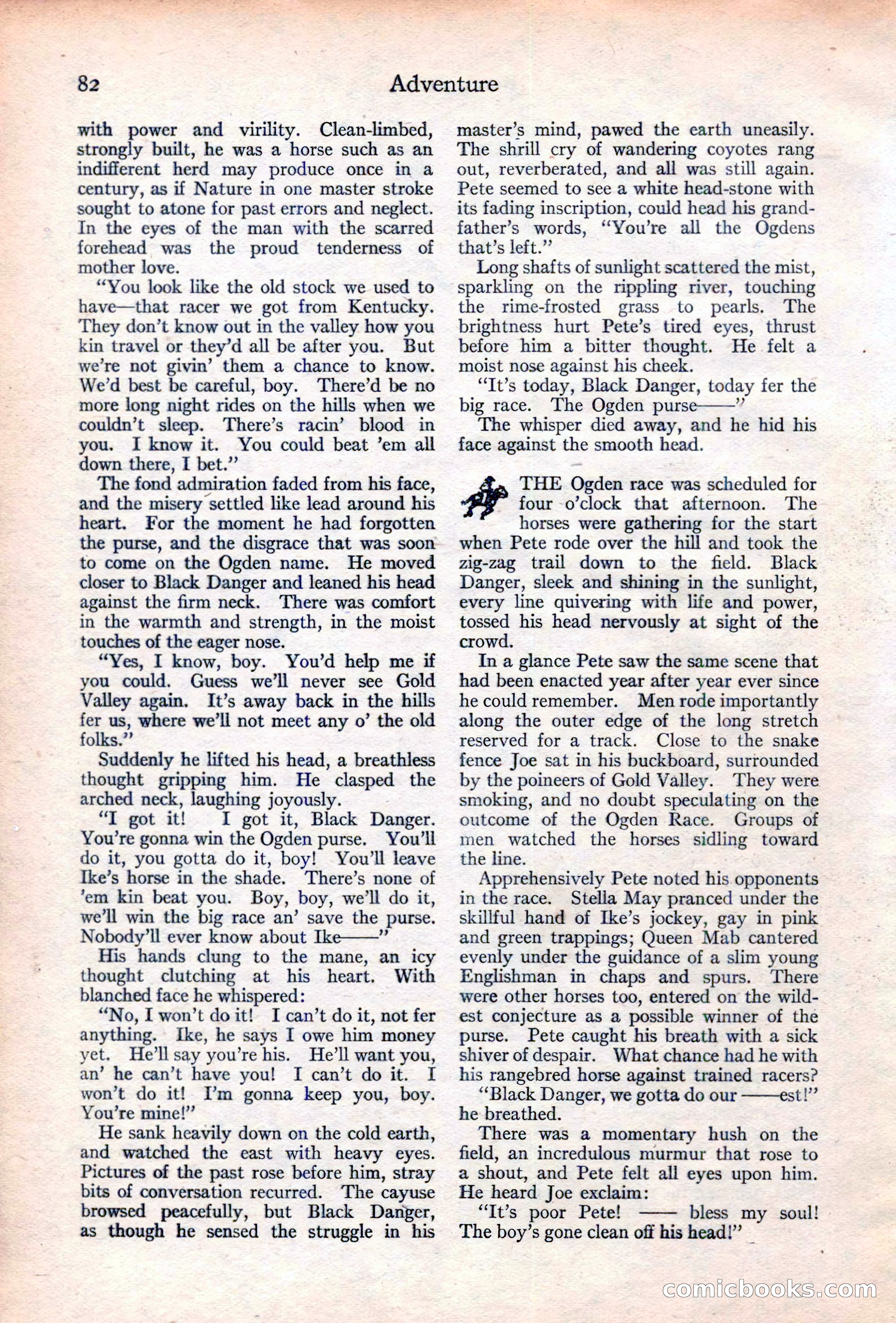 Adventure Magazine Cover, June 20, 1923 — page 84 of 196