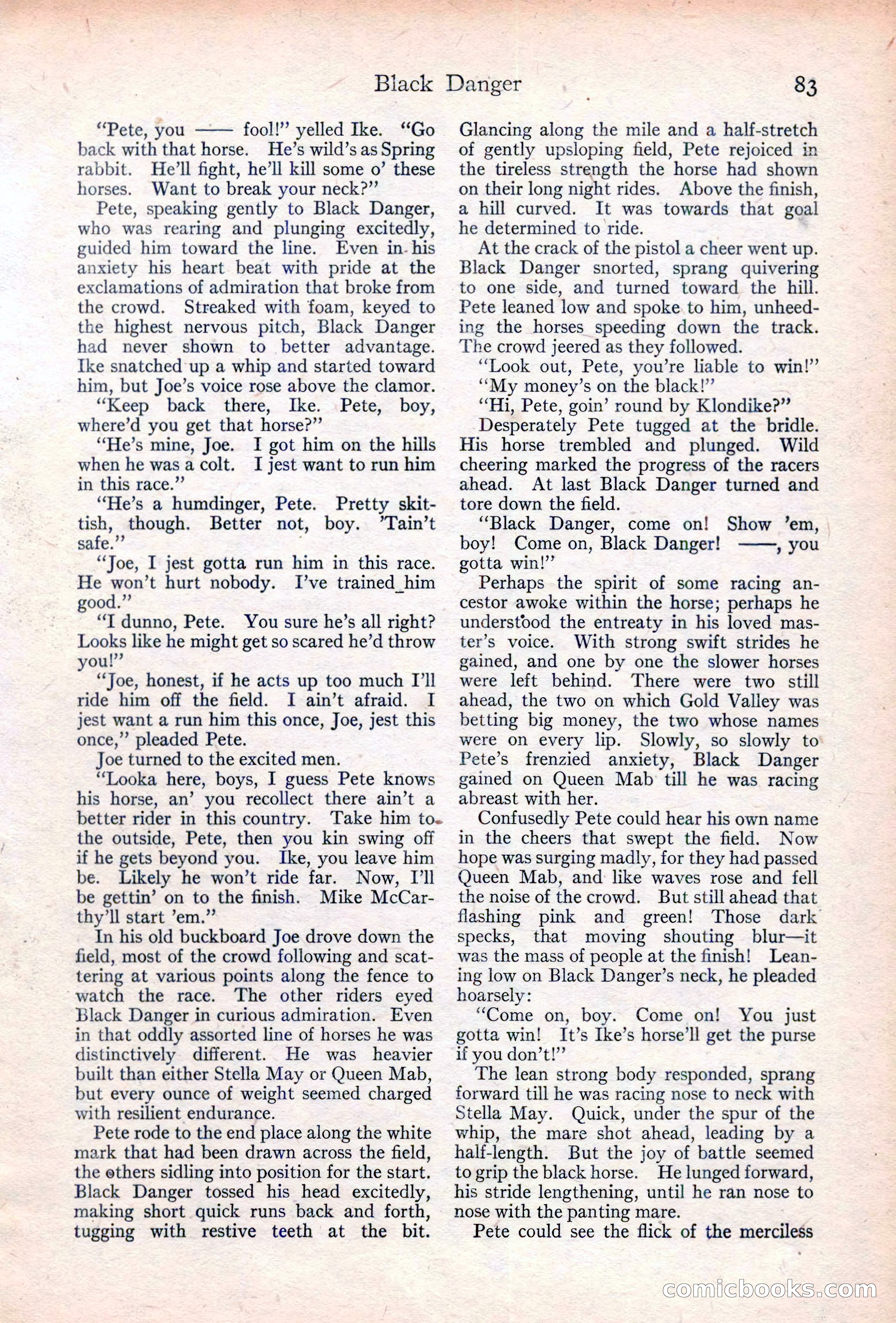 Adventure Magazine Cover, June 20, 1923 — page 85 of 196