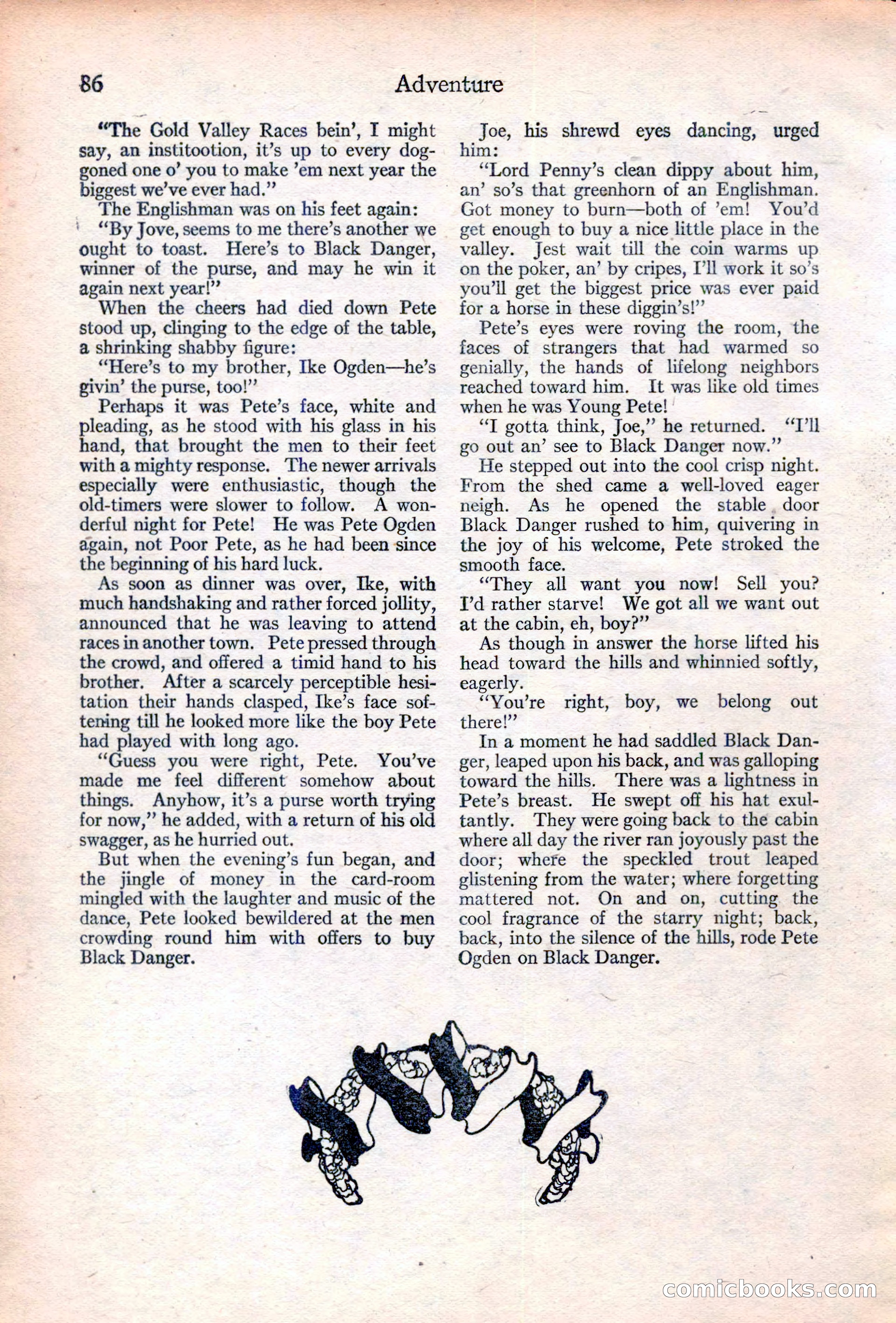 Adventure Magazine Cover, June 20, 1923 — page 88 of 196