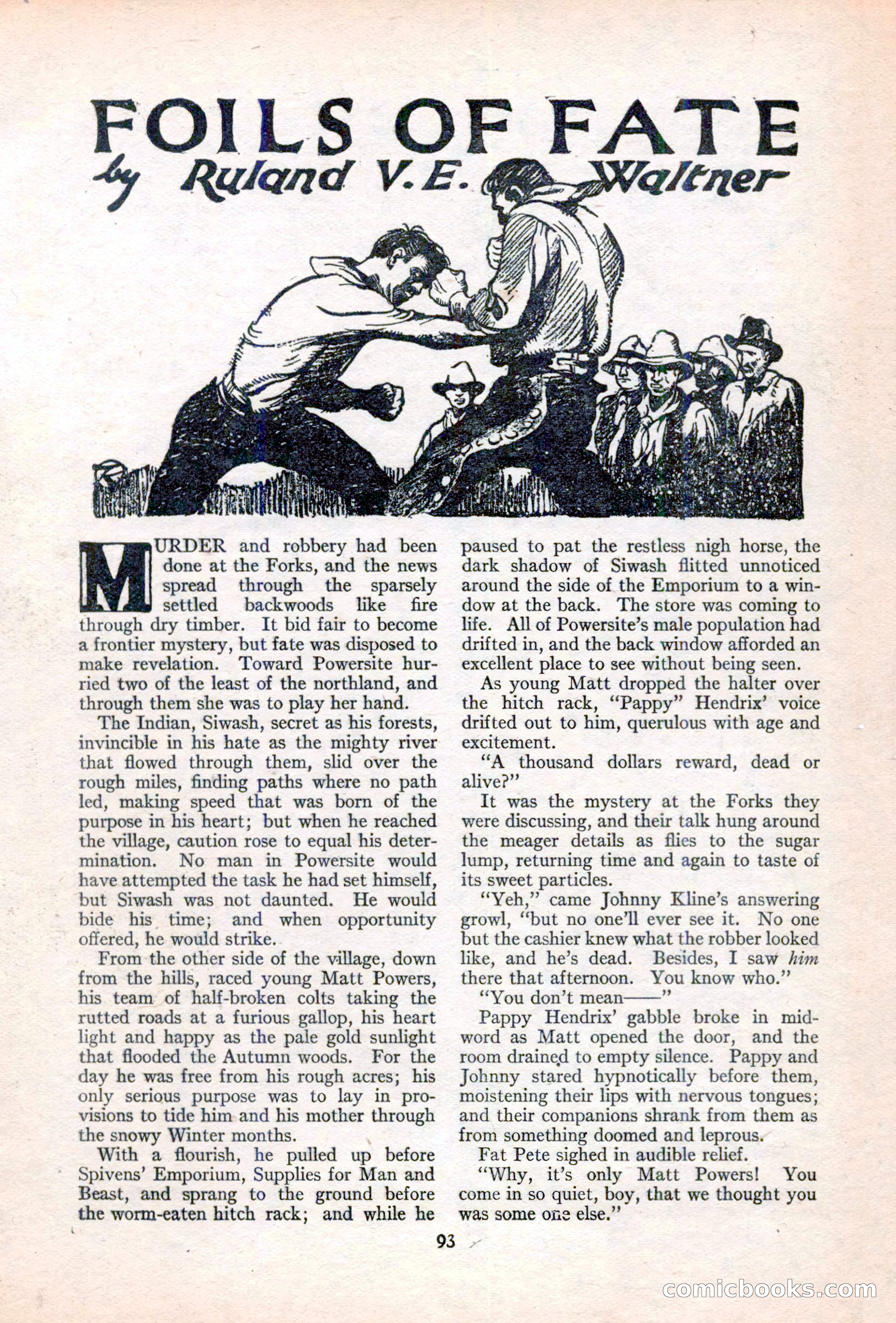 Adventure Magazine Cover, June 20, 1923 — page 95 of 196