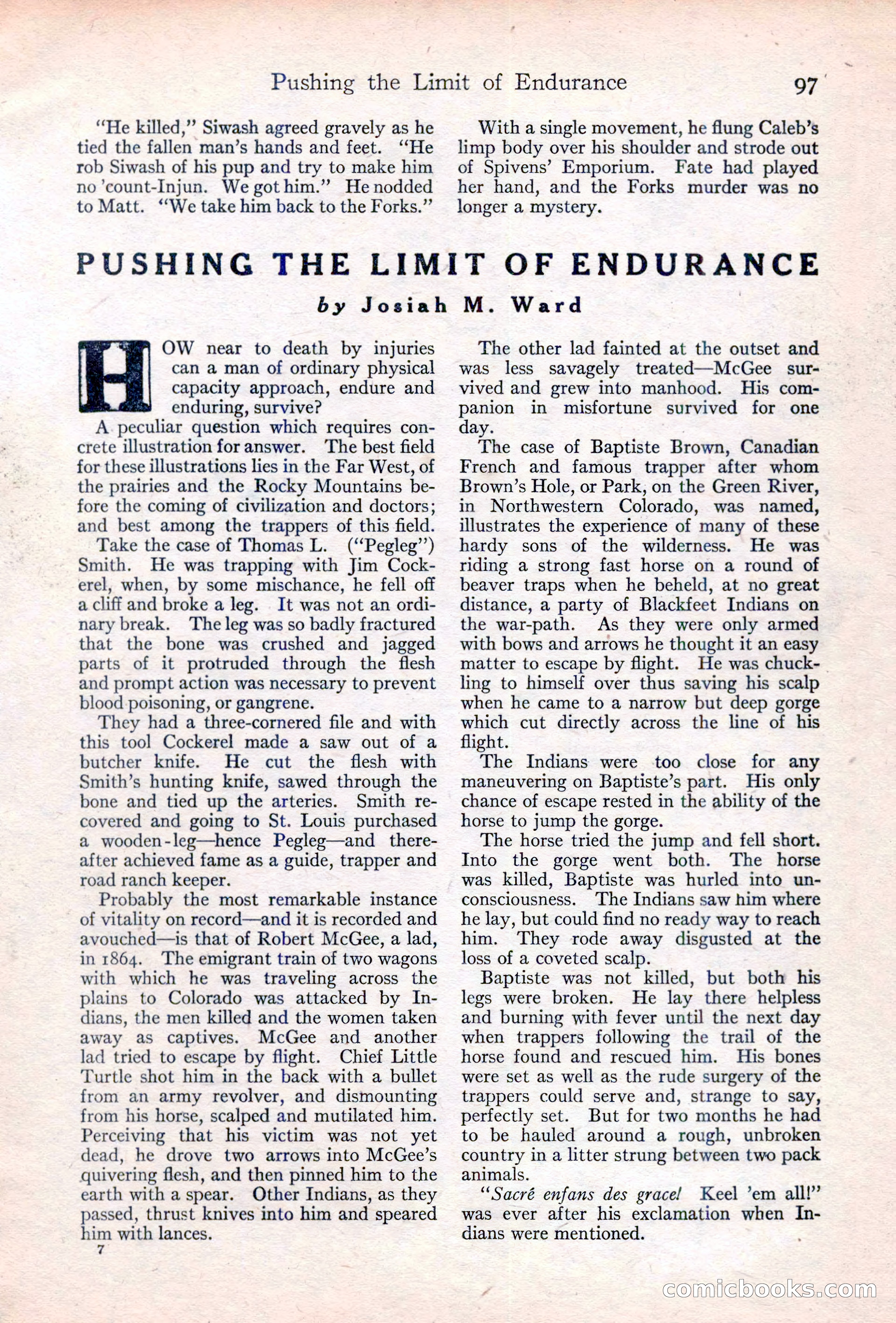 Adventure Magazine Cover, June 20, 1923 — page 99 of 196