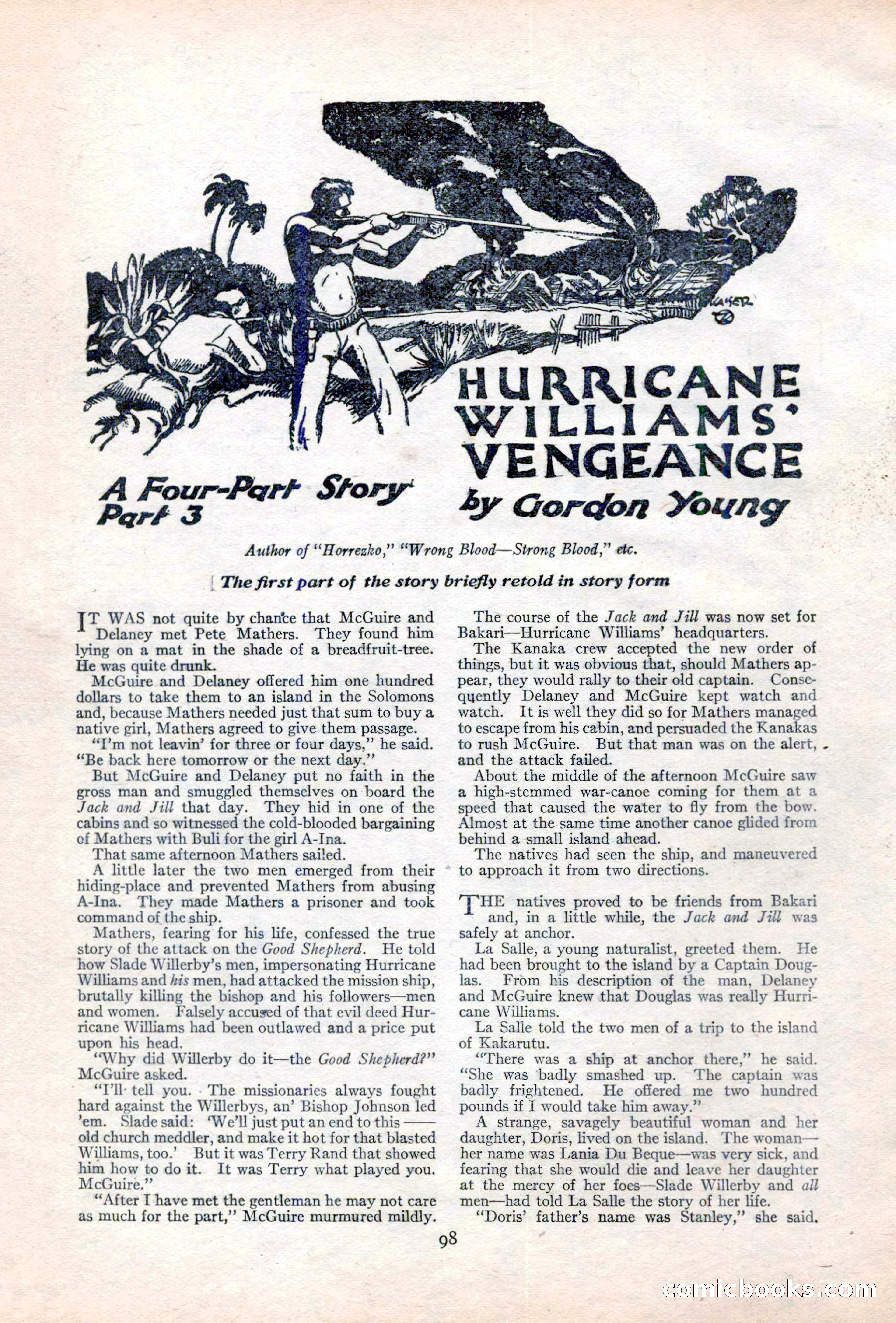 Adventure Magazine Cover, June 20, 1923 — page 100 of 196
