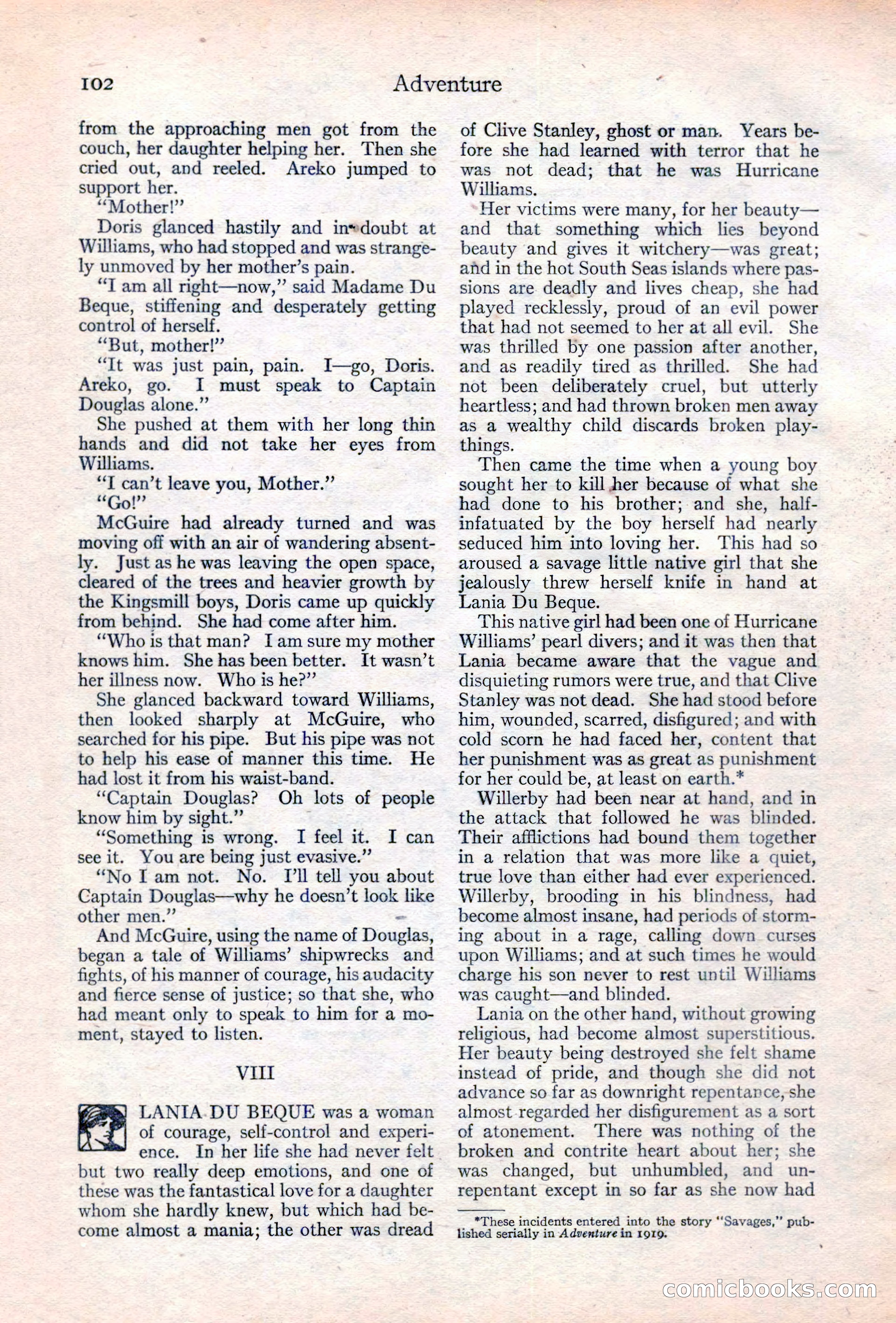 Adventure Magazine Cover, June 20, 1923 — page 104 of 196