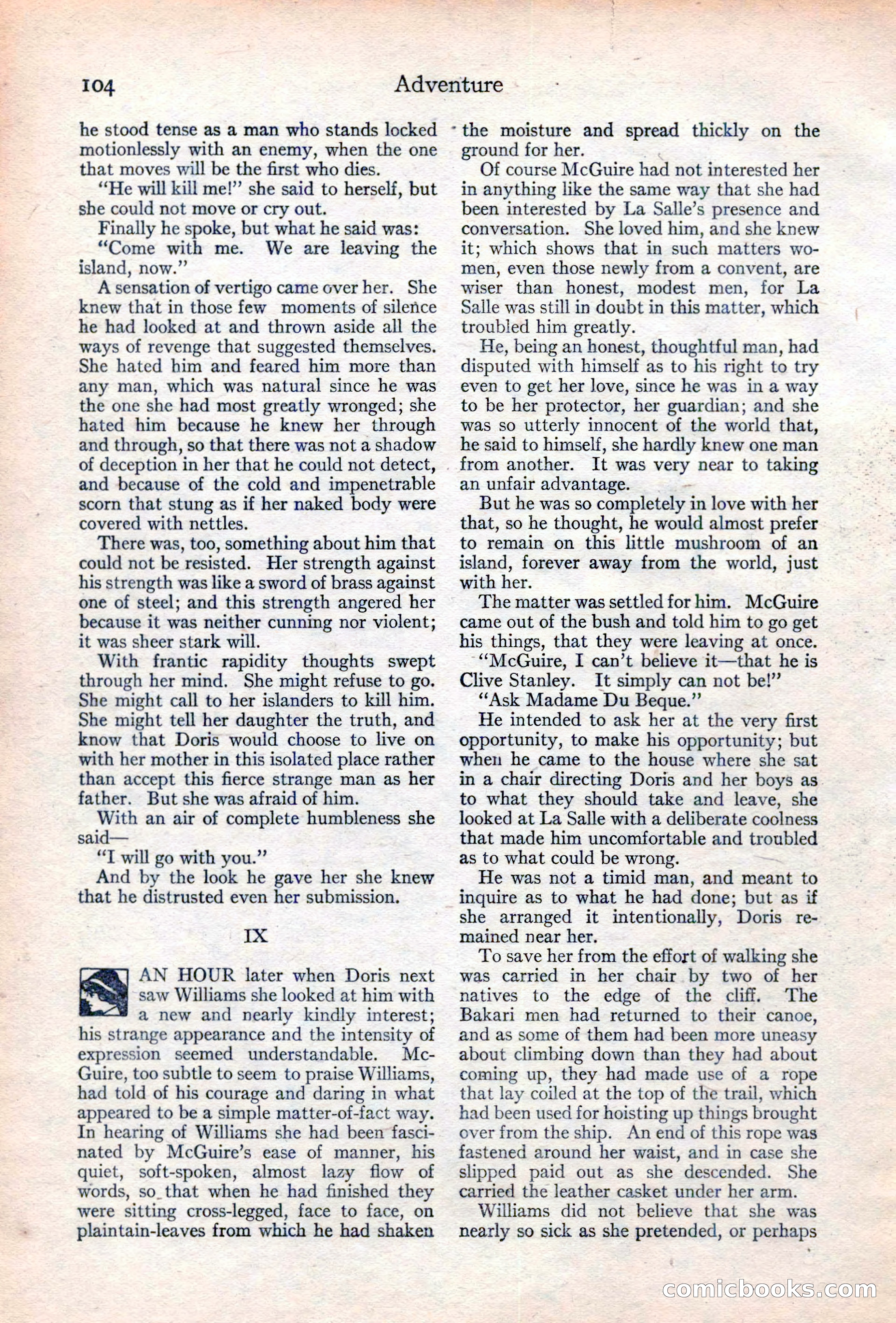 Adventure Magazine Cover, June 20, 1923 — page 106 of 196