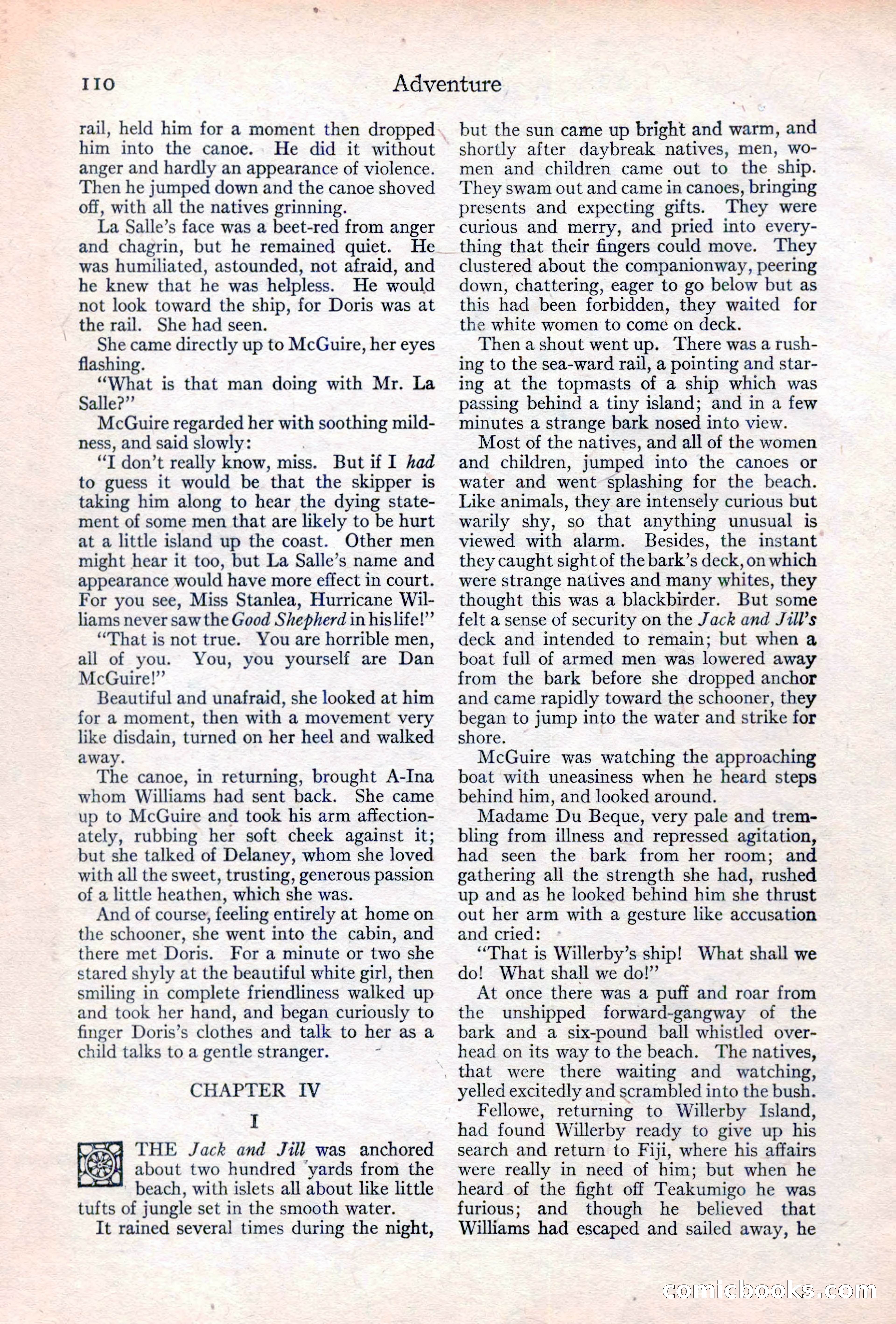 Adventure Magazine Cover, June 20, 1923 — page 112 of 196