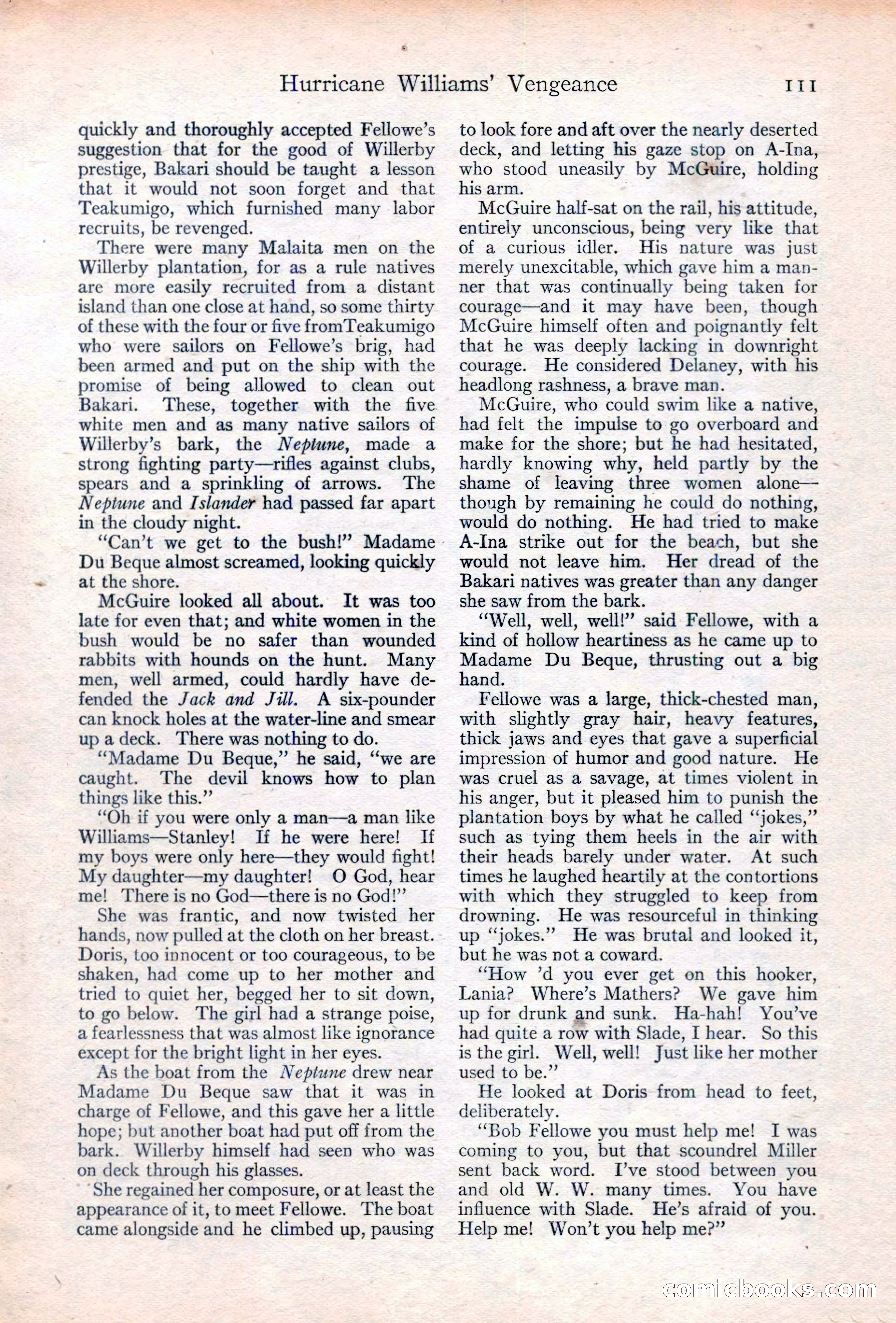 Adventure Magazine Cover, June 20, 1923 — page 113 of 196