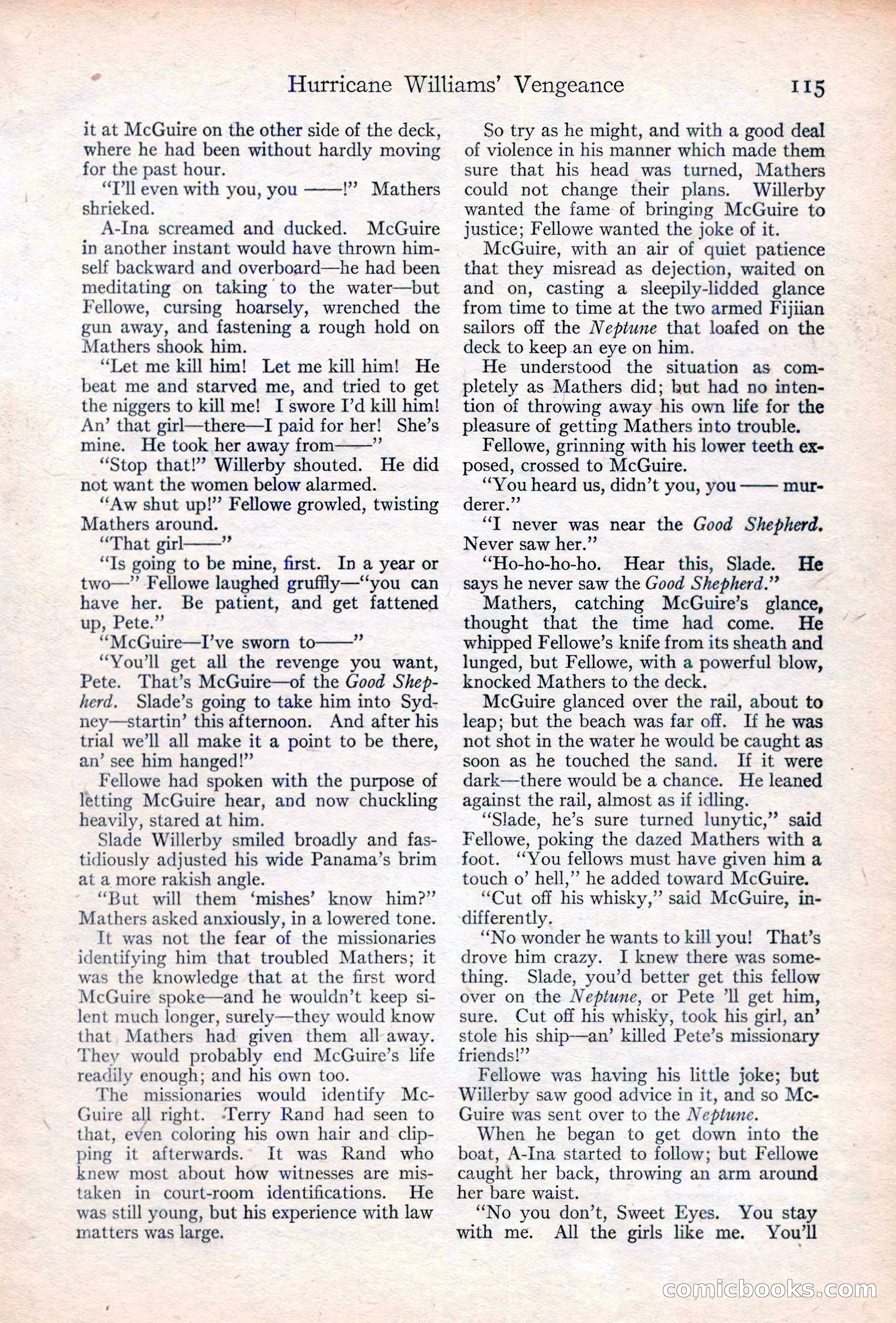 Adventure Magazine Cover, June 20, 1923 — page 117 of 196