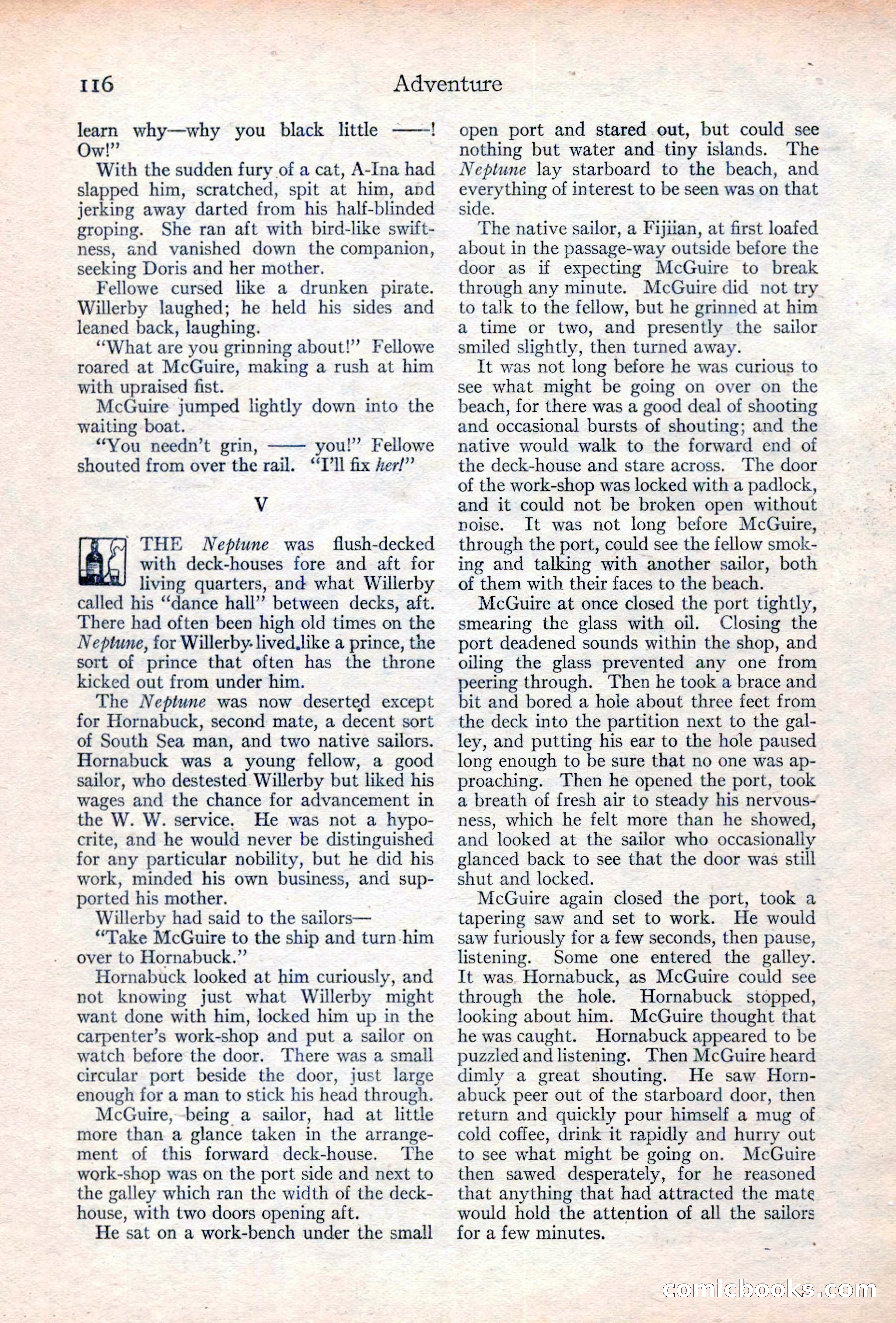 Adventure Magazine Cover, June 20, 1923 — page 118 of 196