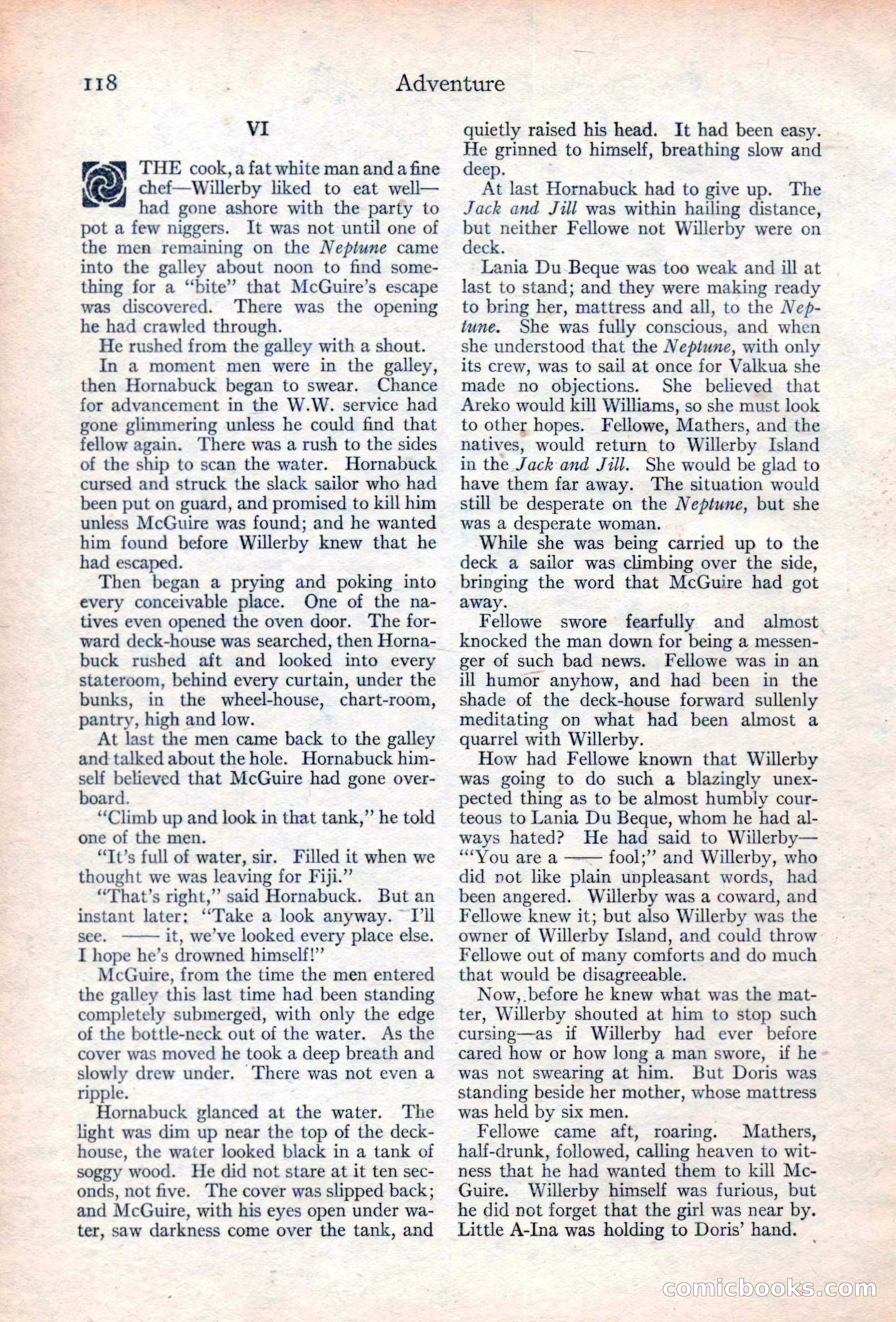 Adventure Magazine Cover, June 20, 1923 — page 120 of 196