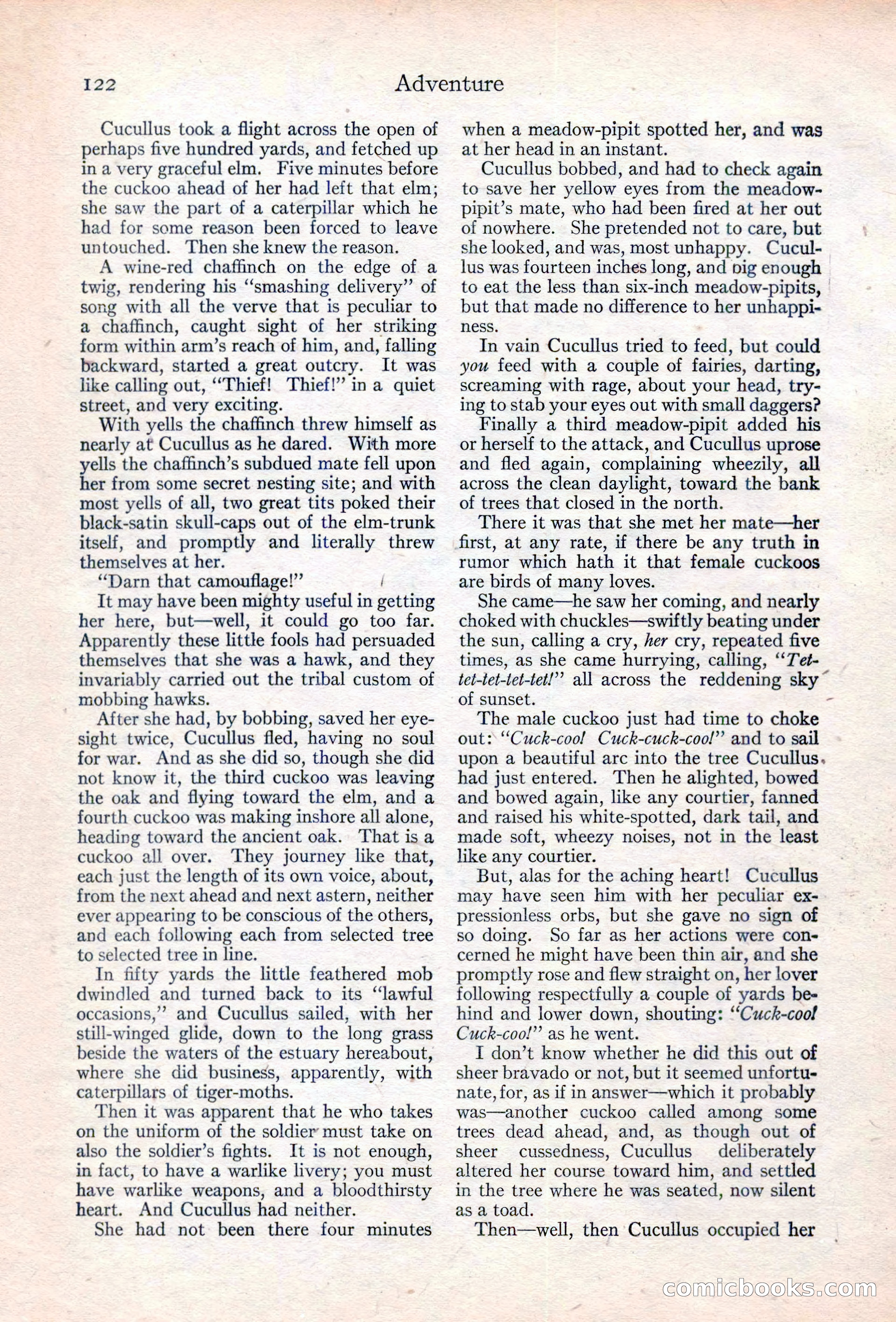 Adventure Magazine Cover, June 20, 1923 — page 124 of 196