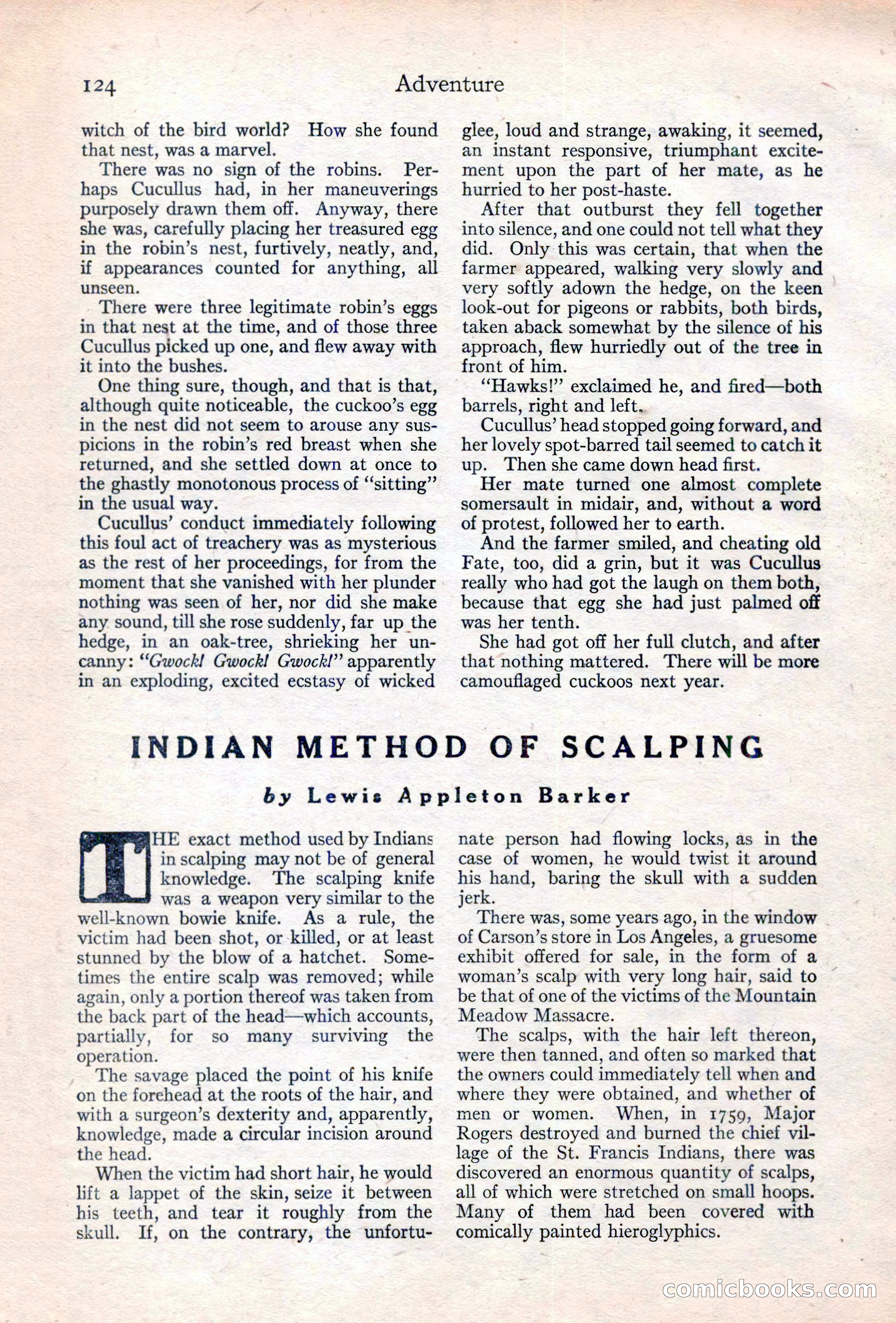 Adventure Magazine Cover, June 20, 1923 — page 126 of 196