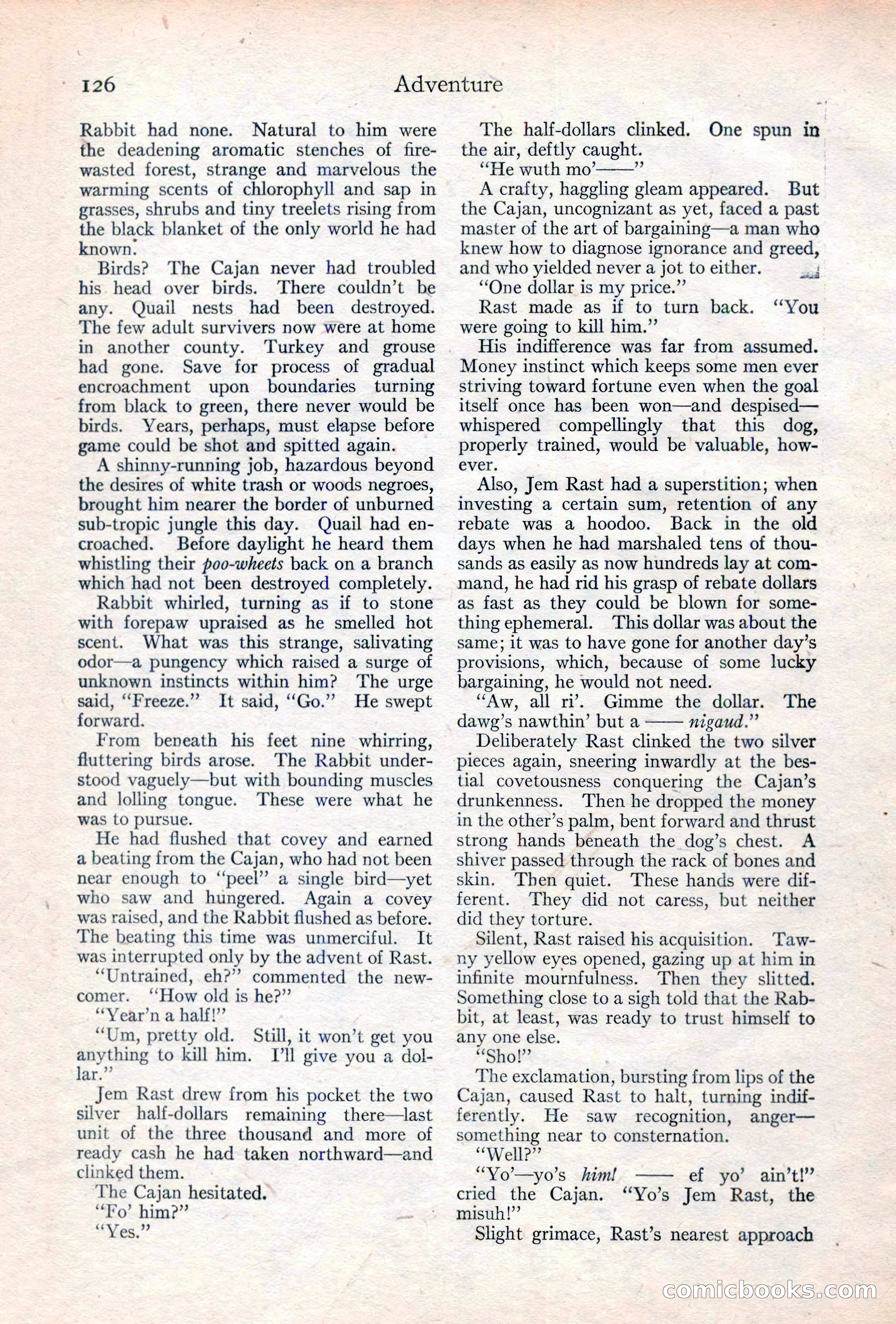 Adventure Magazine Cover, June 20, 1923 — page 128 of 196