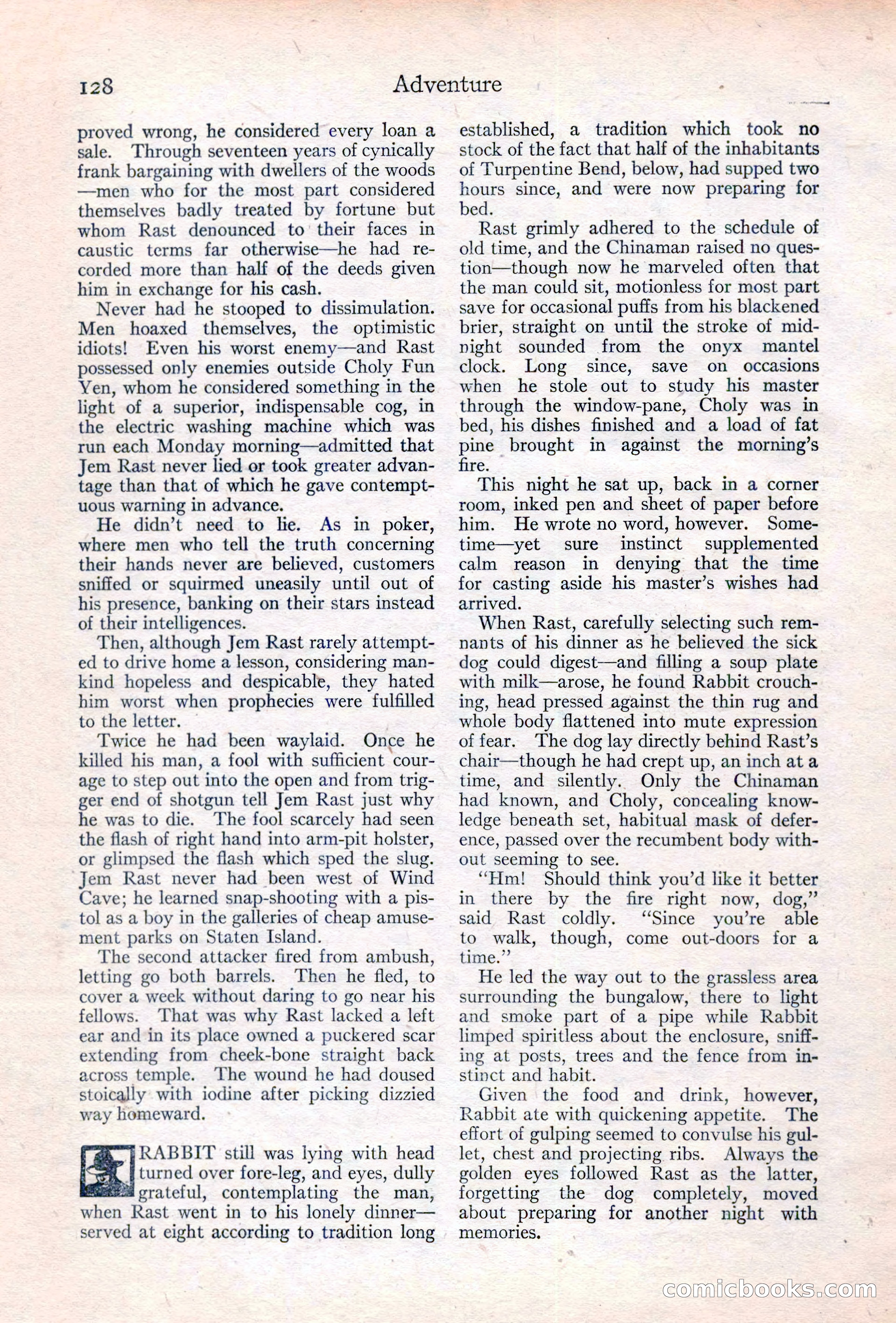Adventure Magazine Cover, June 20, 1923 — page 130 of 196