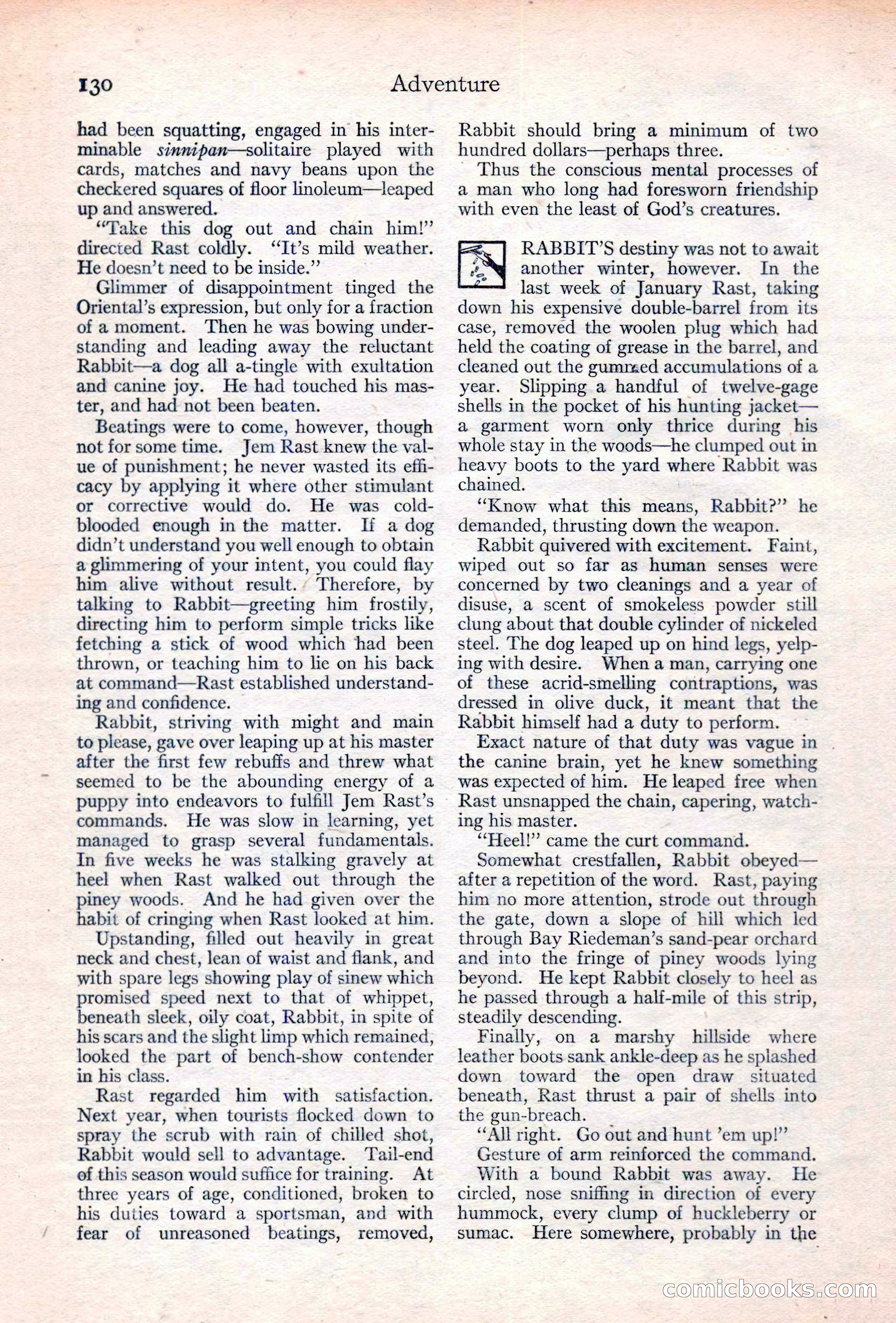 Adventure Magazine Cover, June 20, 1923 — page 132 of 196