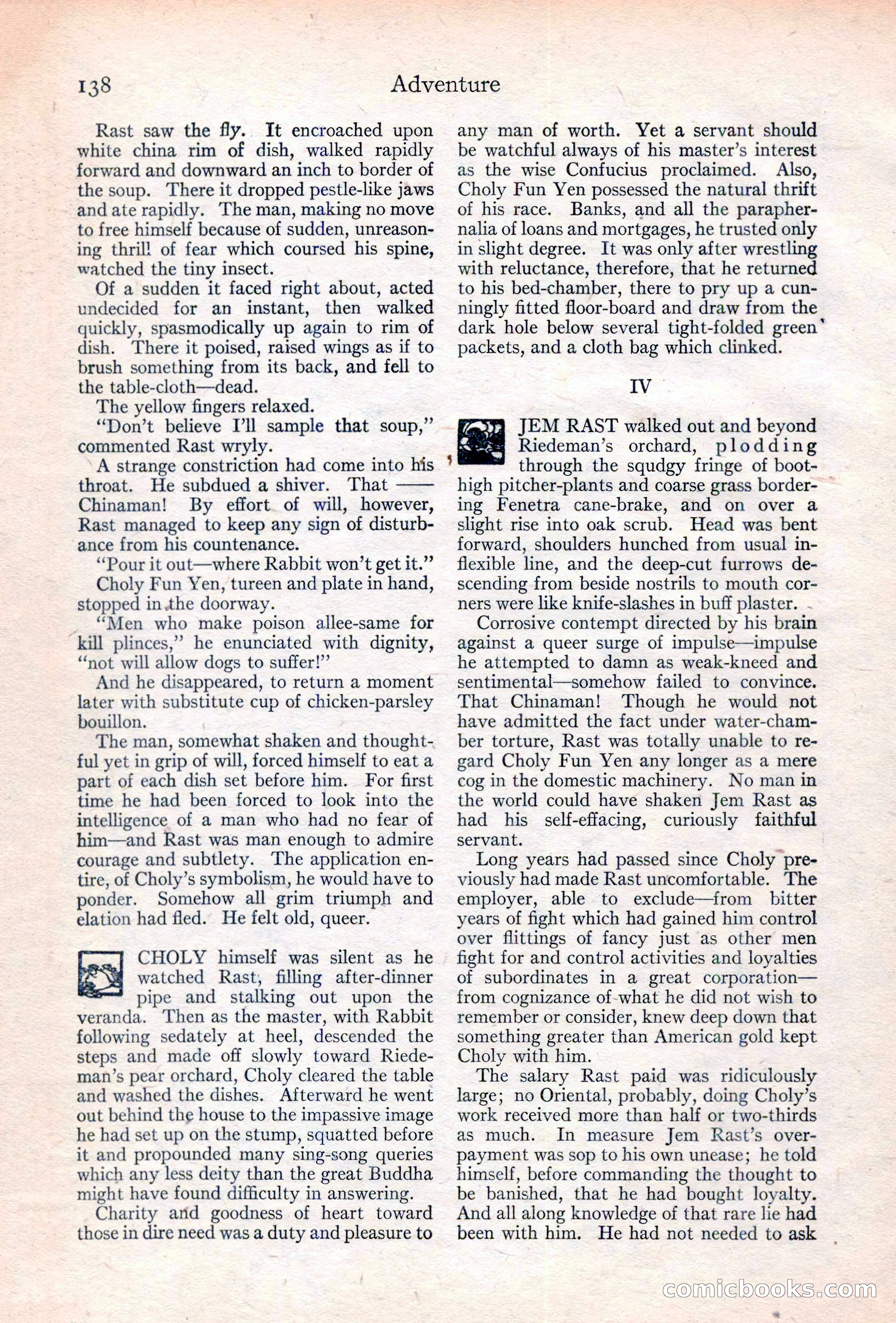 Adventure Magazine Cover, June 20, 1923 — page 140 of 196