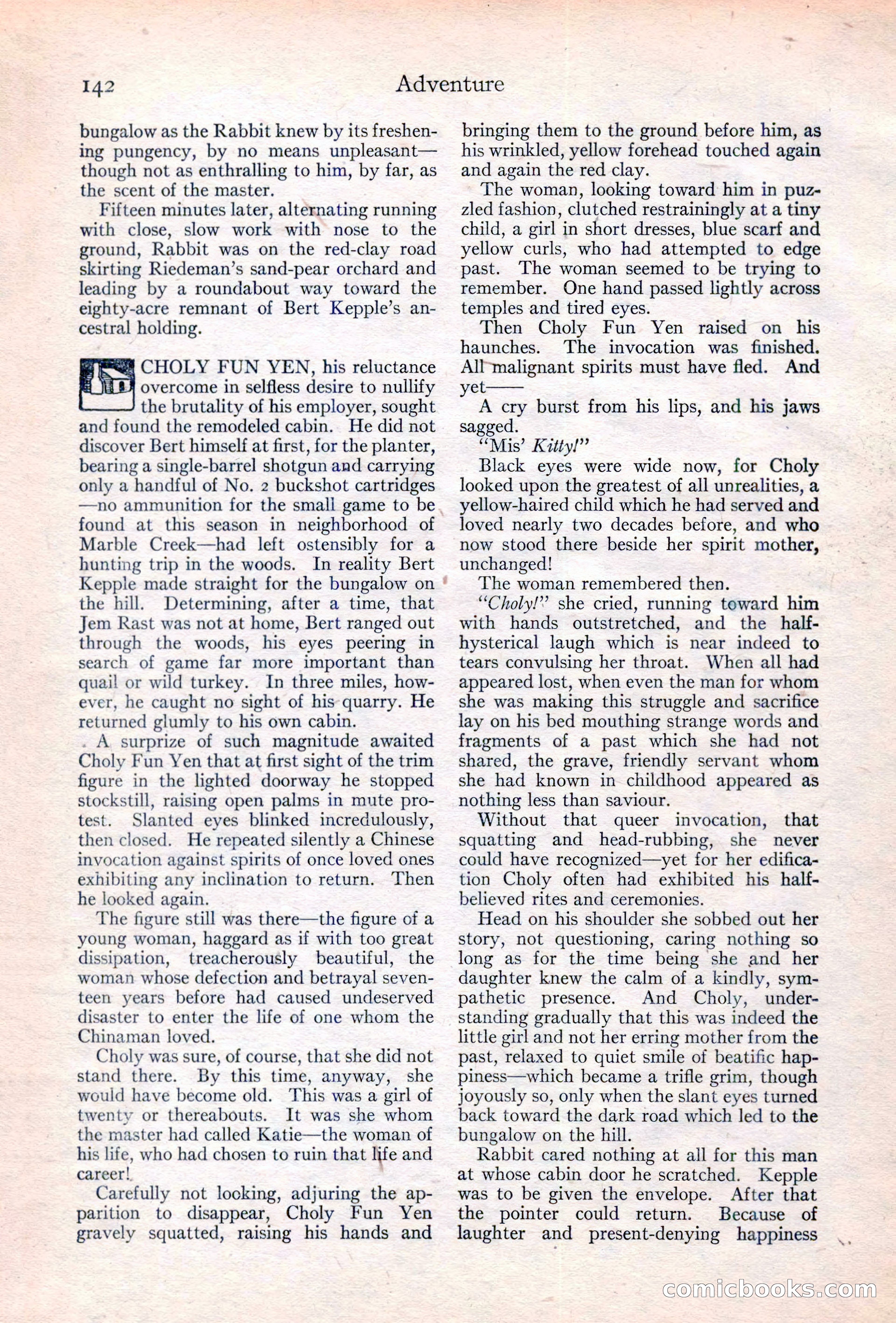 Adventure Magazine Cover, June 20, 1923 — page 144 of 196