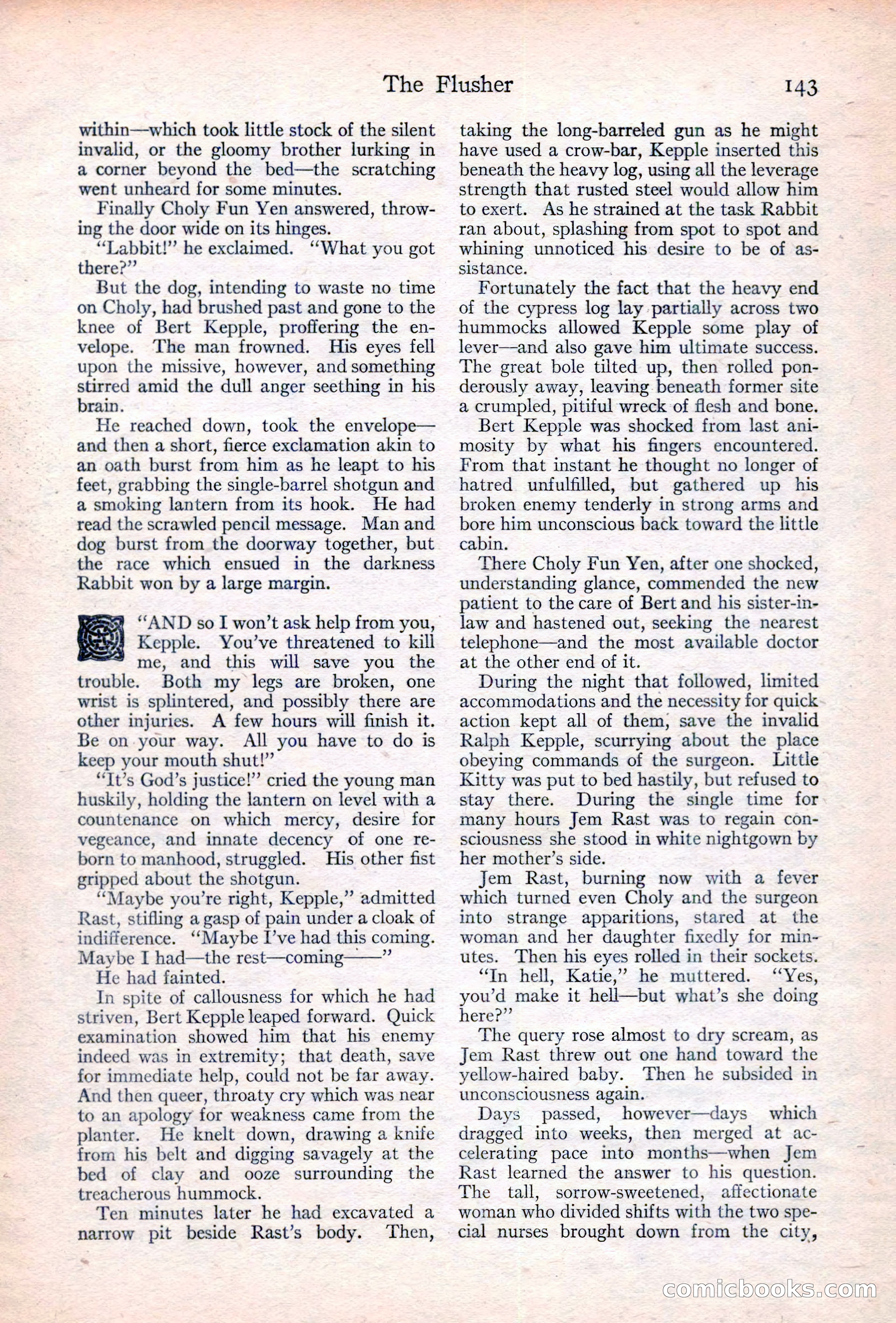 Adventure Magazine Cover, June 20, 1923 — page 145 of 196