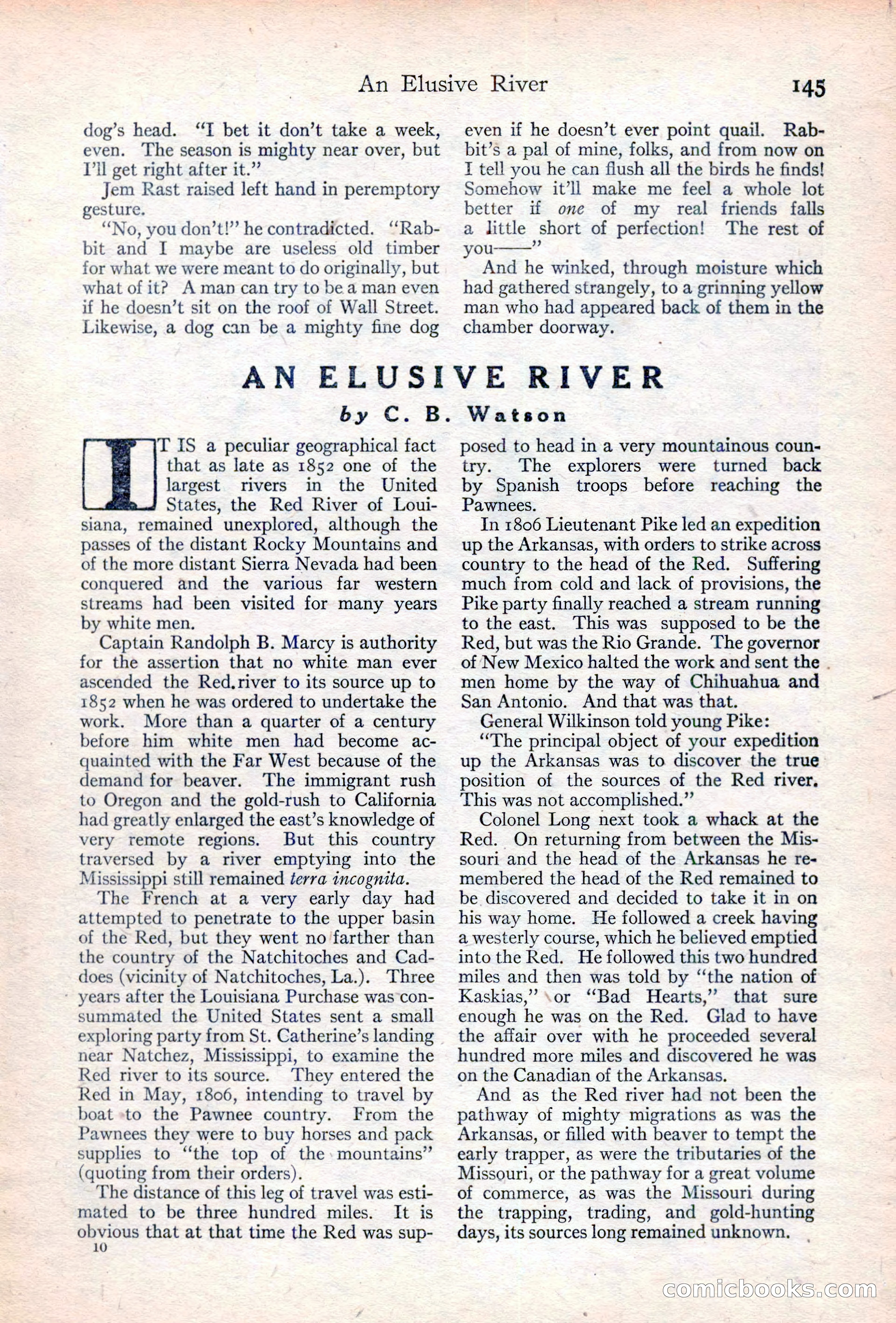 Adventure Magazine Cover, June 20, 1923 — page 147 of 196