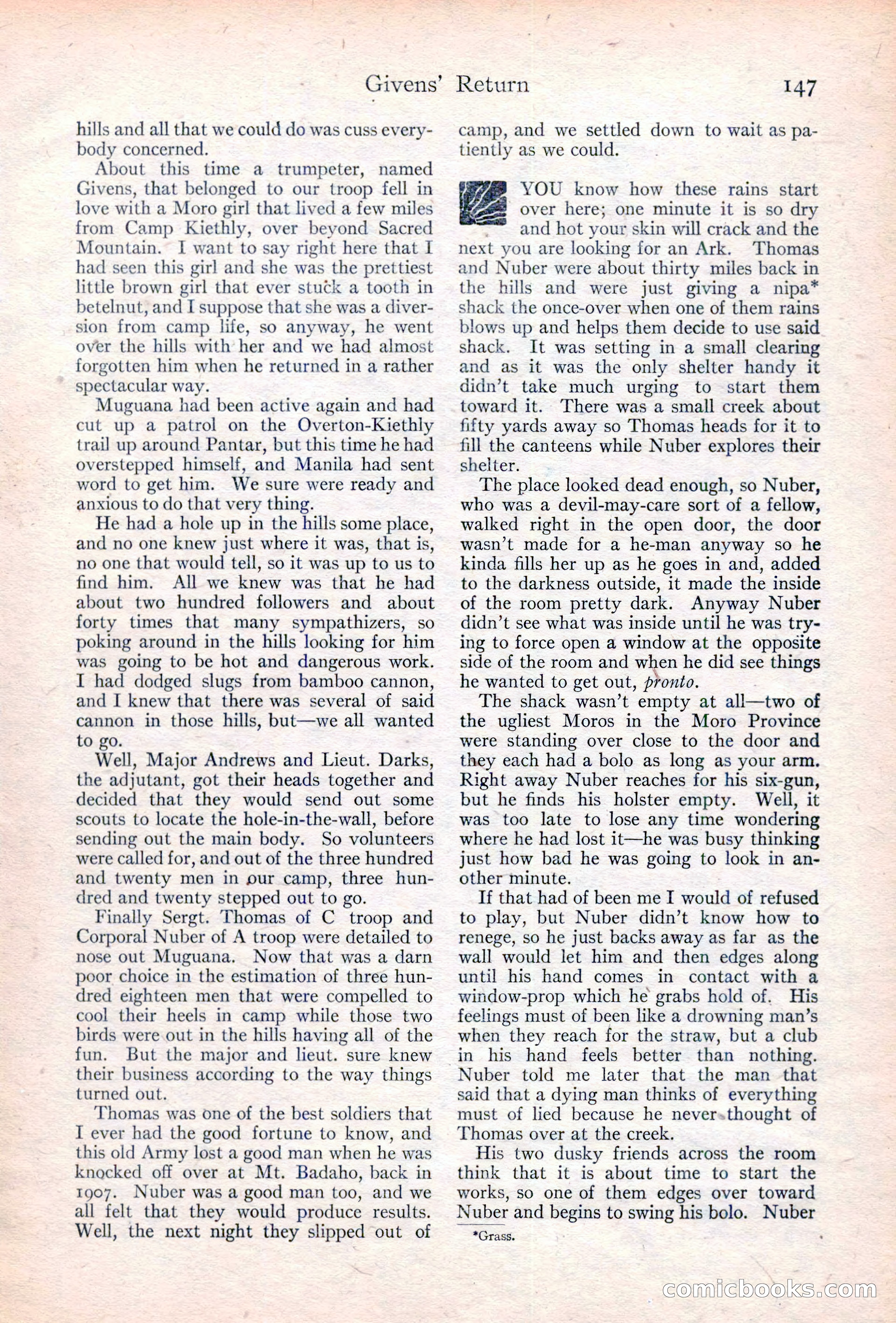 Adventure Magazine Cover, June 20, 1923 — page 149 of 196