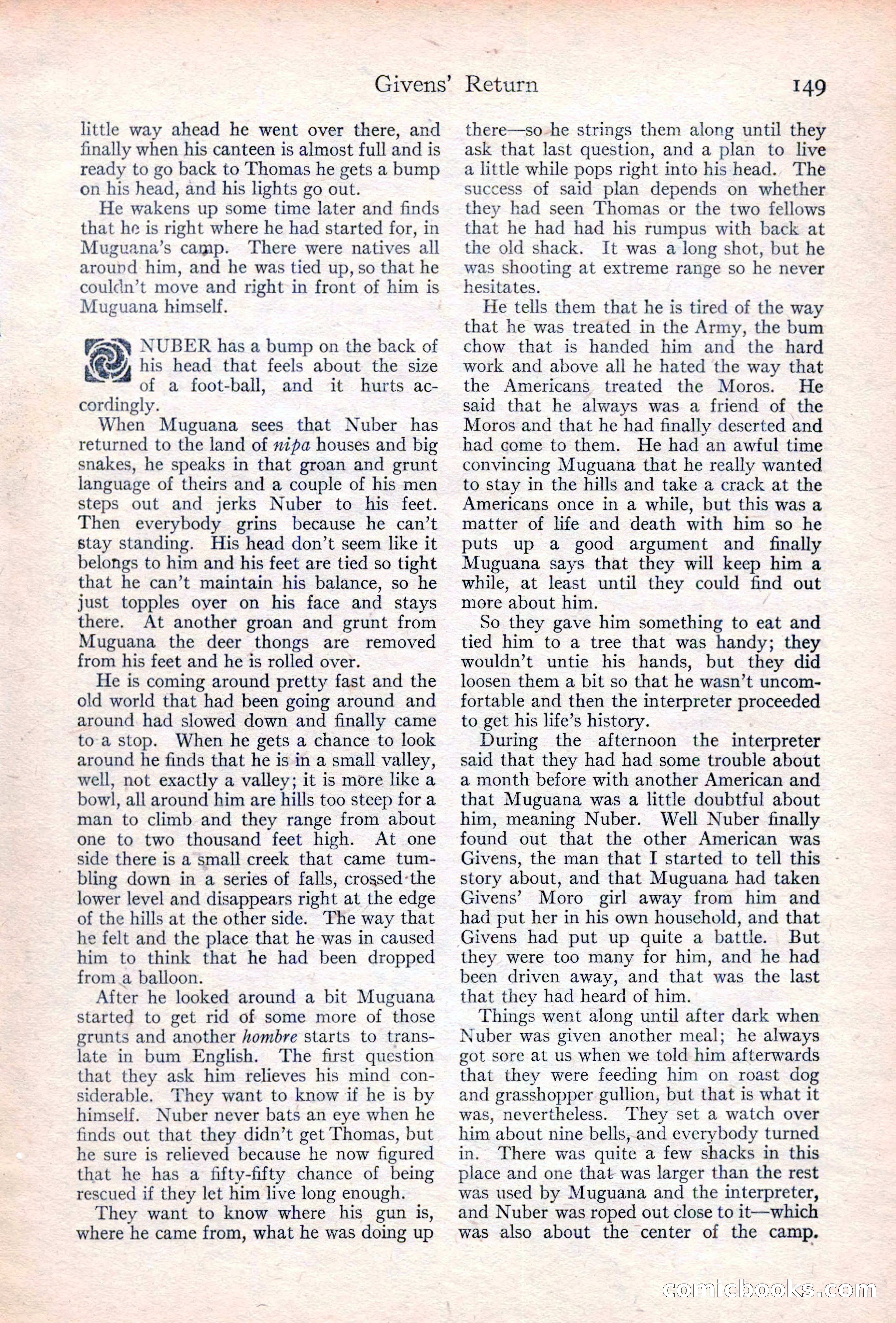 Adventure Magazine Cover, June 20, 1923 — page 151 of 196