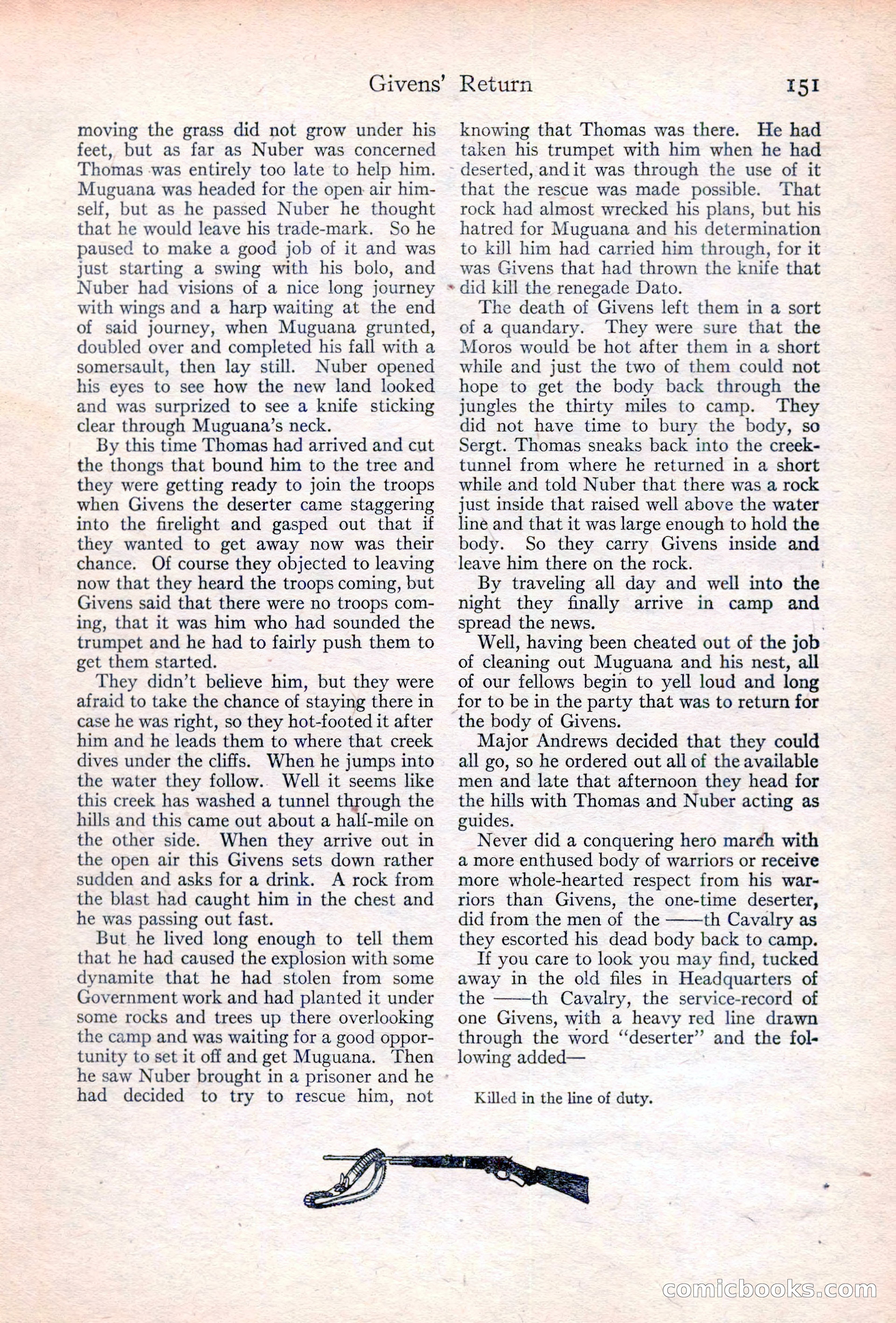 Adventure Magazine Cover, June 20, 1923 — page 153 of 196