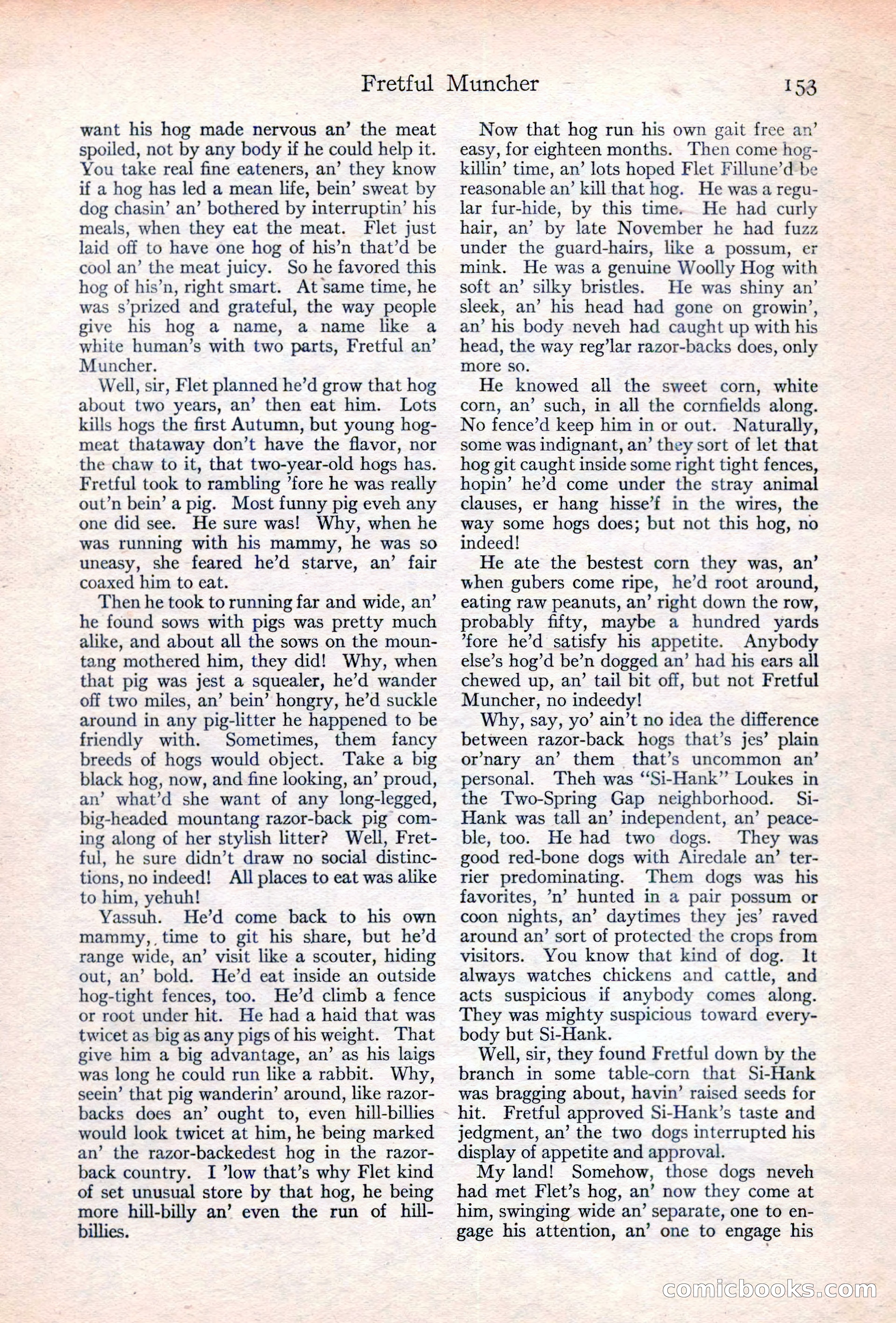 Adventure Magazine Cover, June 20, 1923 — page 155 of 196