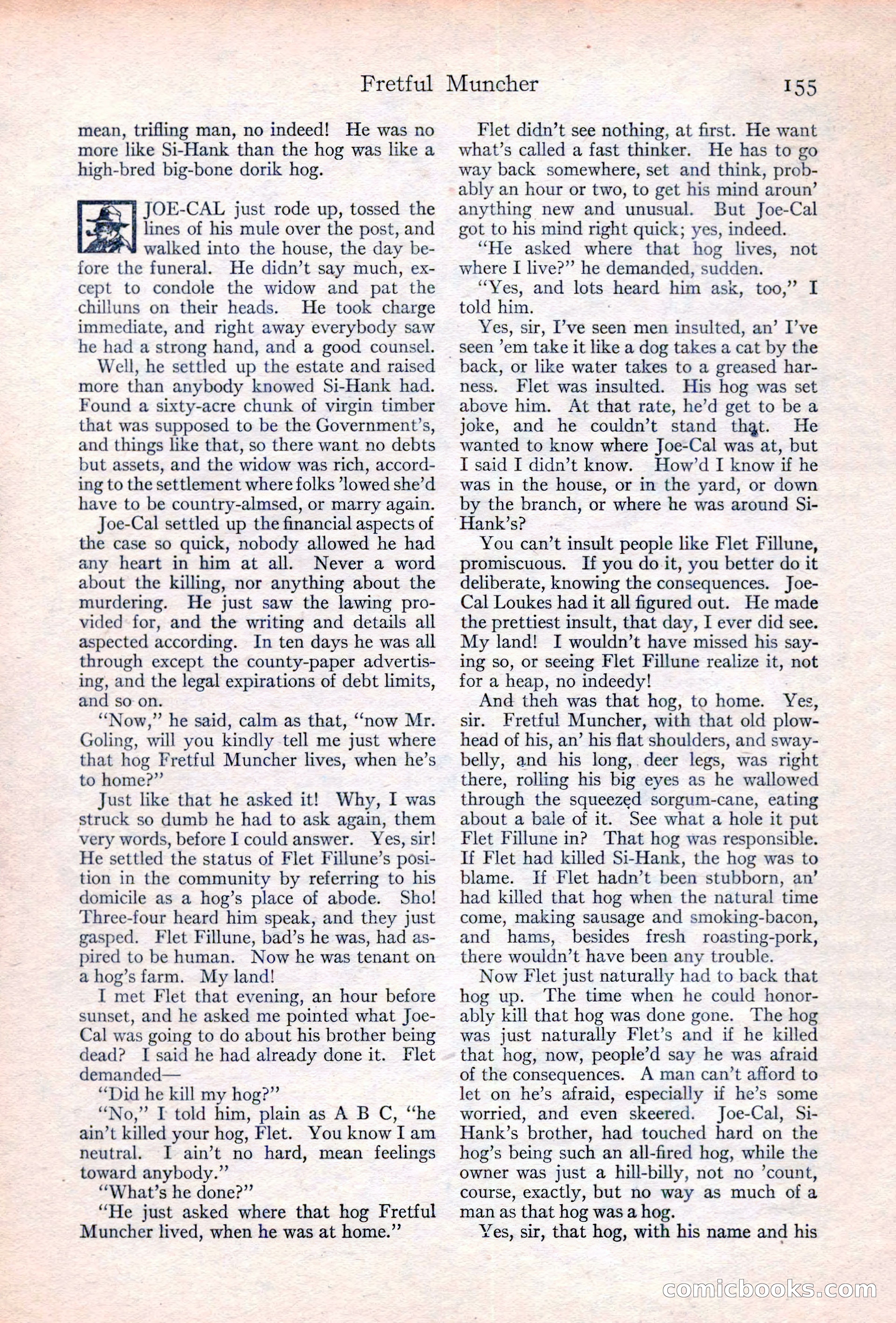 Adventure Magazine Cover, June 20, 1923 — page 157 of 196