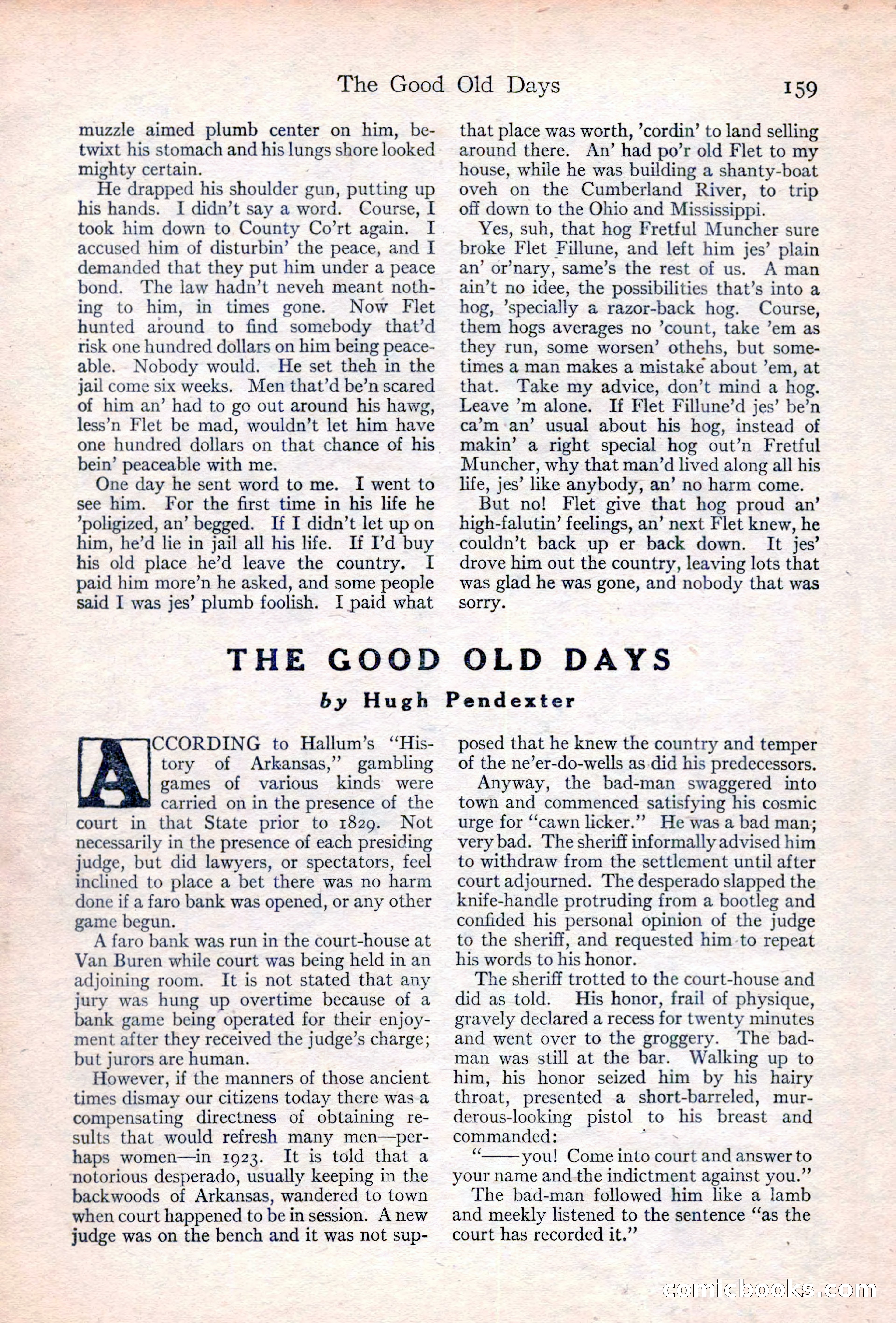 Adventure Magazine Cover, June 20, 1923 — page 161 of 196