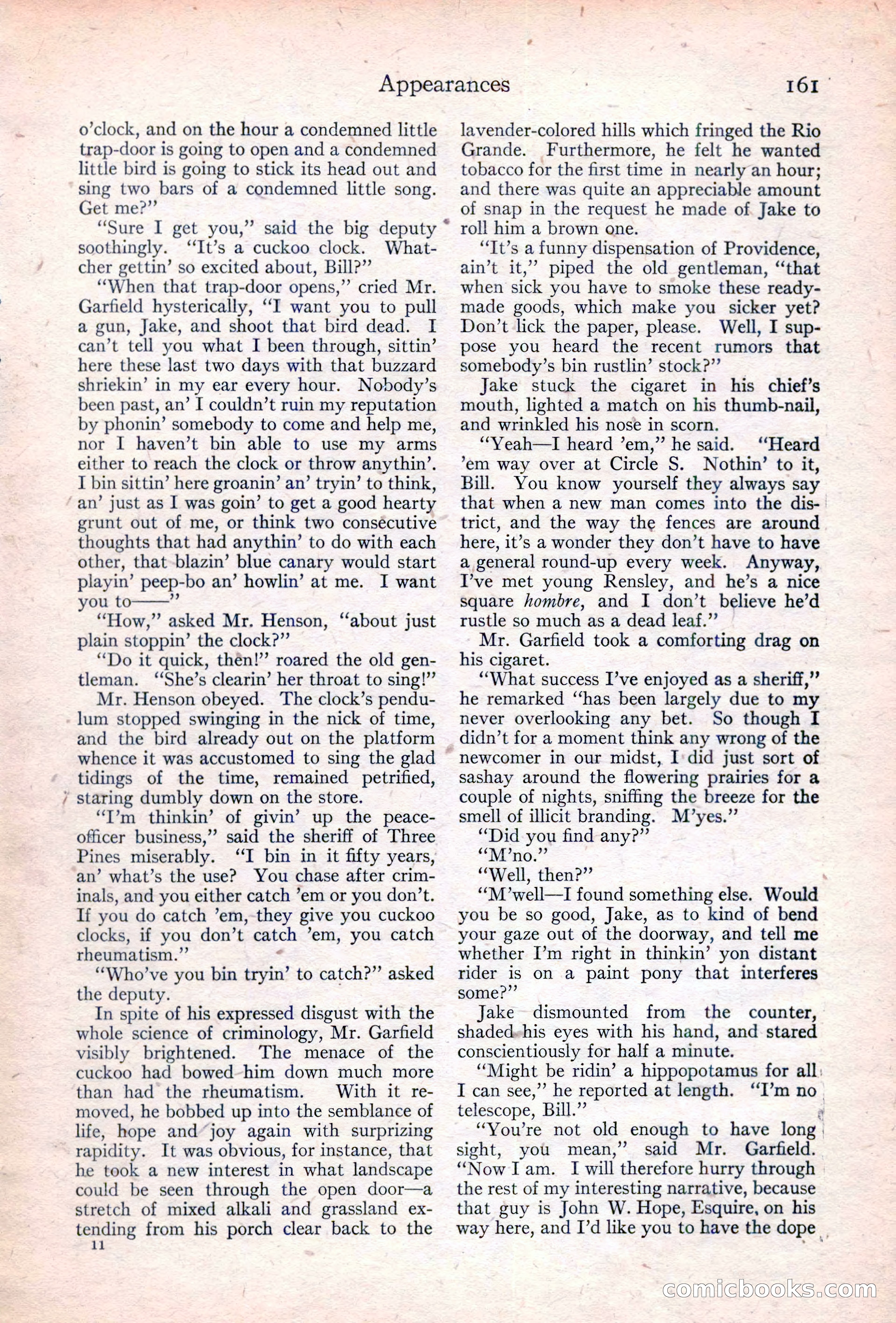 Adventure Magazine Cover, June 20, 1923 — page 163 of 196