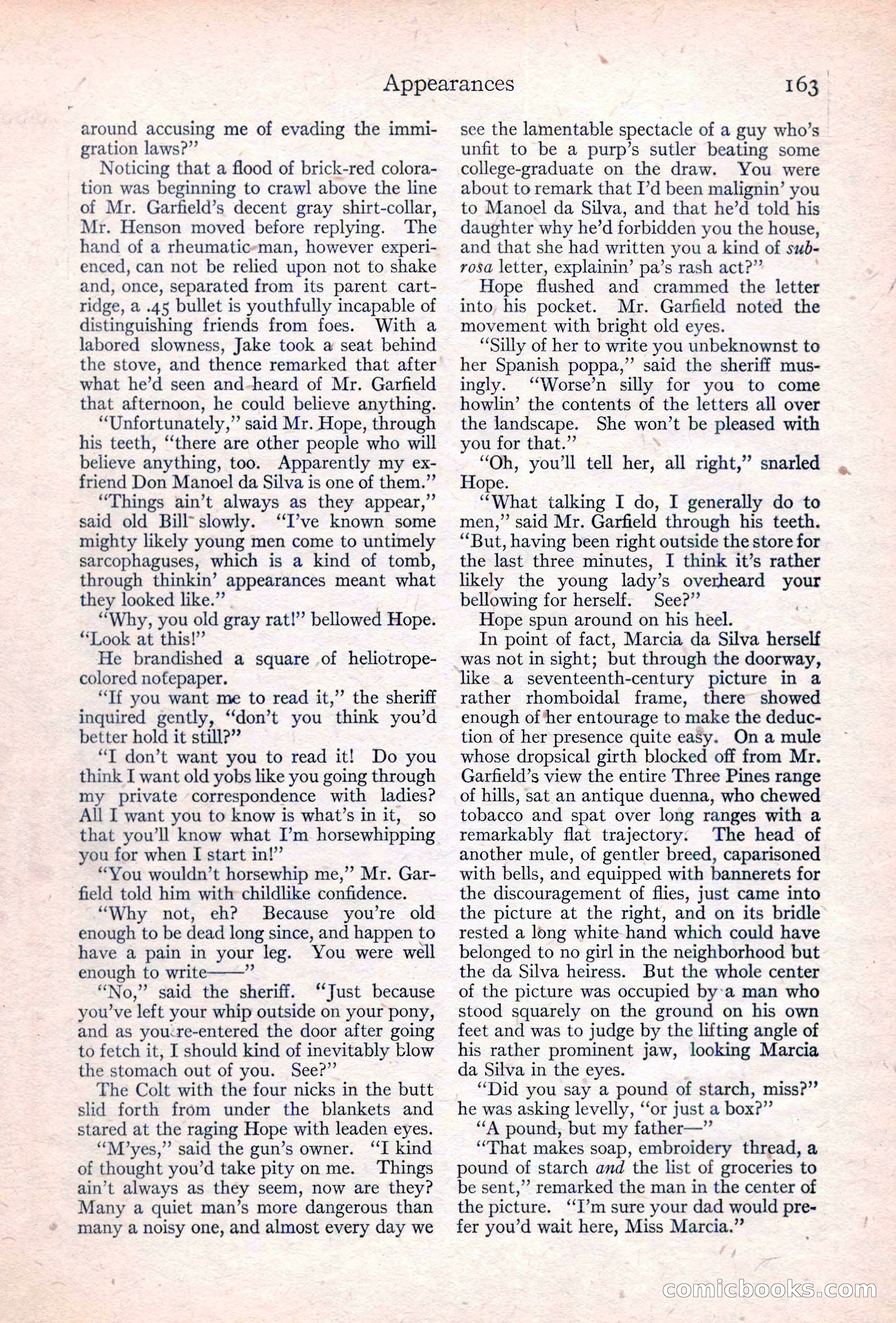 Adventure Magazine Cover, June 20, 1923 — page 165 of 196